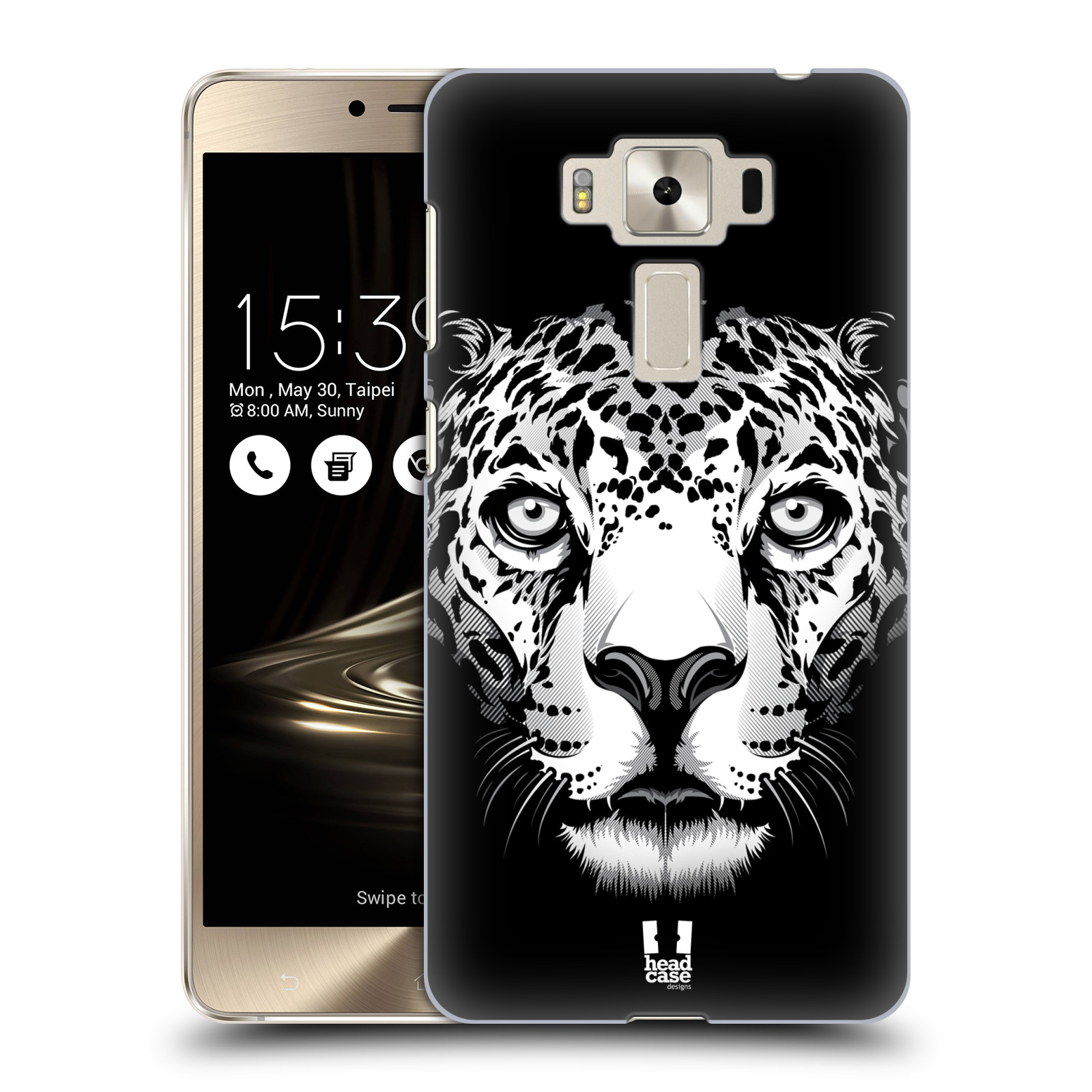 HEAD CASE plastový obal na mobil Asus Zenfone 3 DELUXE ZS550KL vzor Zvíře kreslená tvář leopard