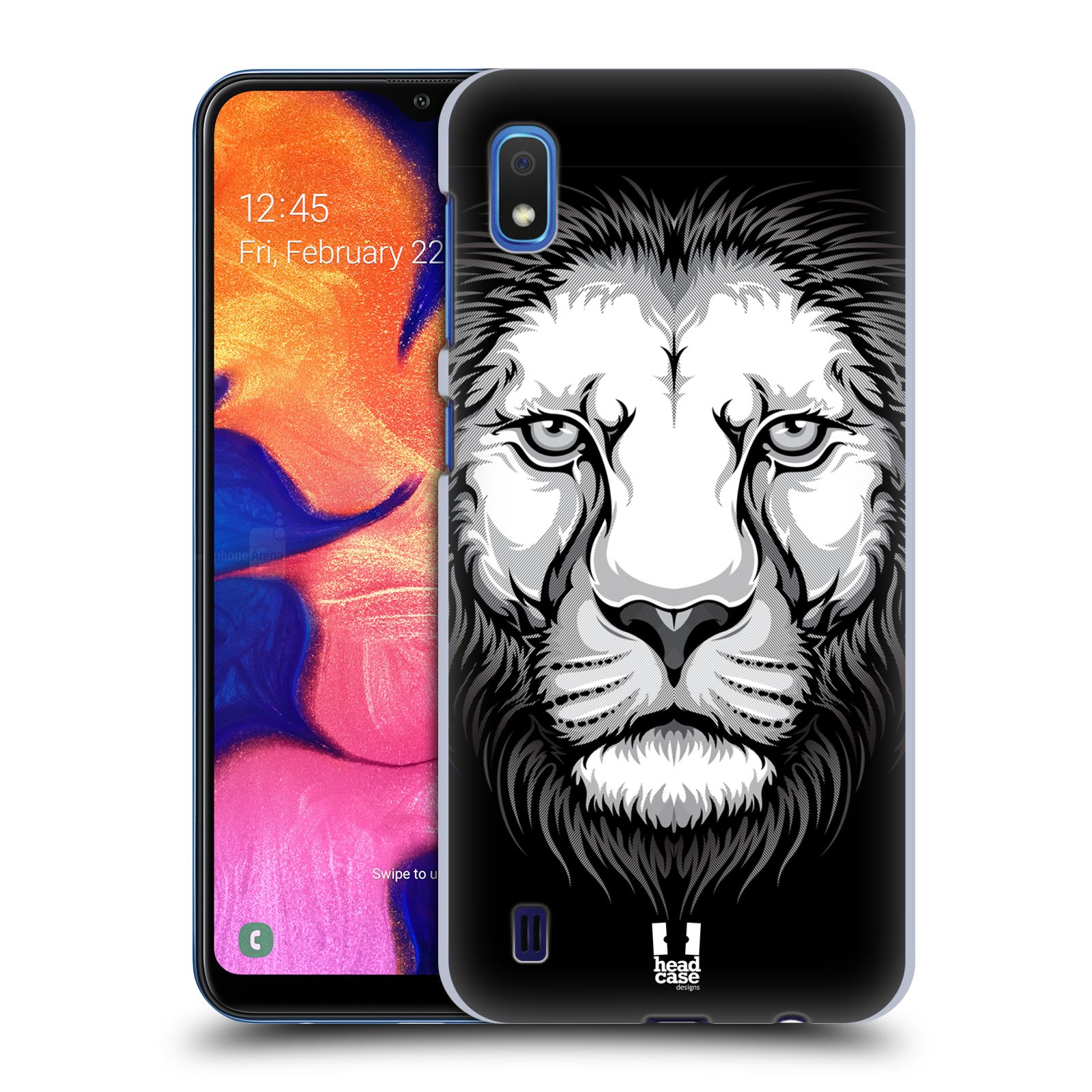 Pouzdro na mobil Samsung Galaxy A10 - HEAD CASE - vzor Zvíře kreslená tvář lev