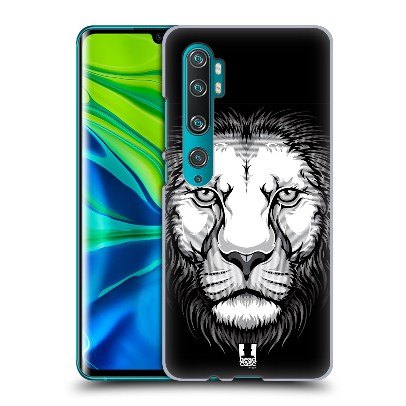 Pouzdro na mobil Xiaomi Mi Note 10 / Mi Note 10 PRO - HEAD CASE - vzor Zvíře kreslená tvář lev