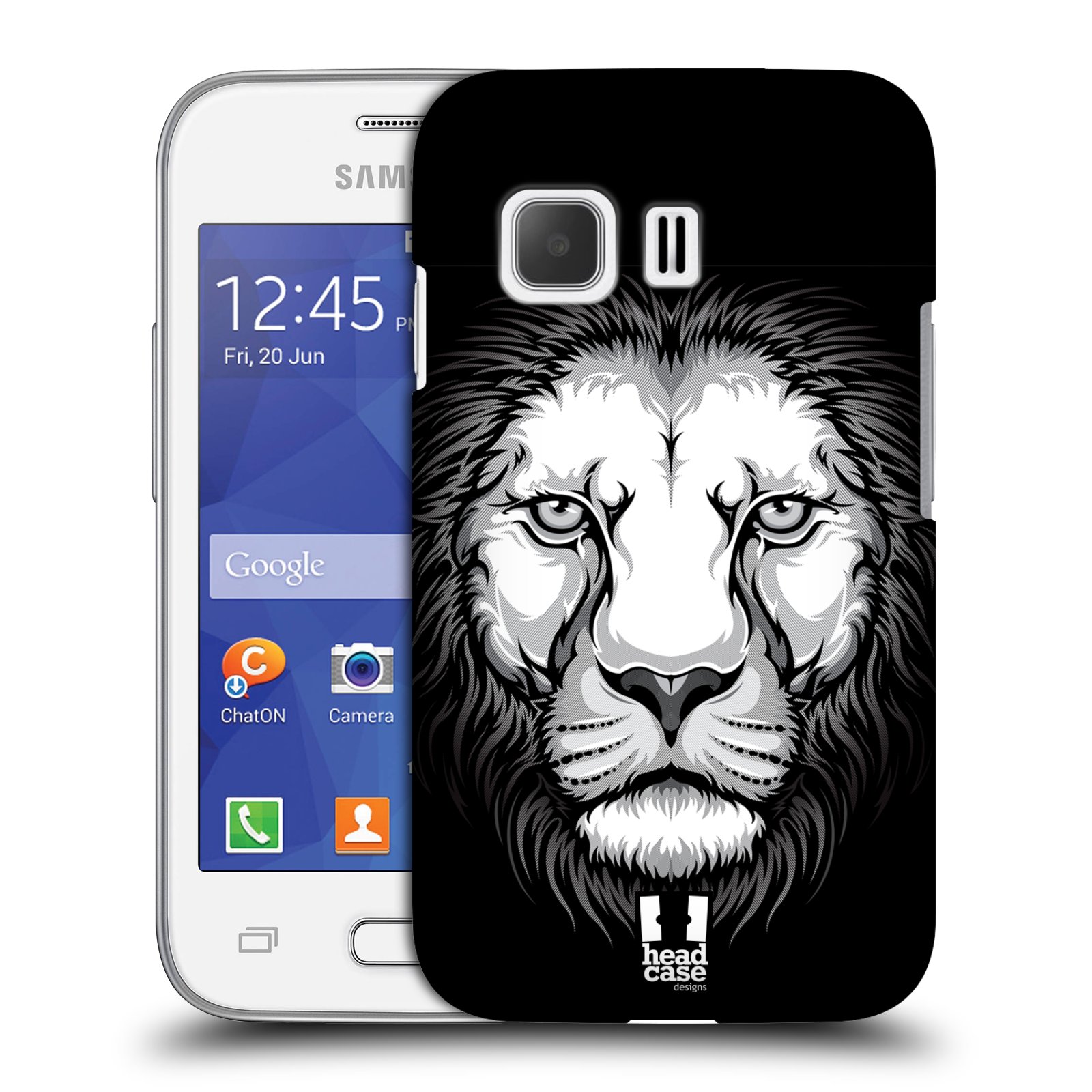 HEAD CASE plastový obal na mobil SAMSUNG Galaxy Young 2 (G130) vzor Zvíře kreslená tvář lev