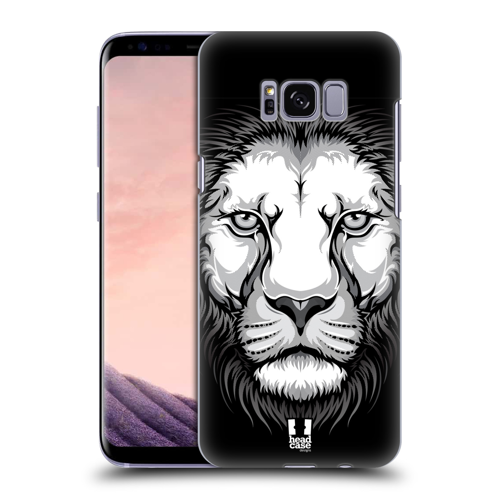 HEAD CASE plastový obal na mobil Samsung Galaxy S8 vzor Zvíře kreslená tvář lev