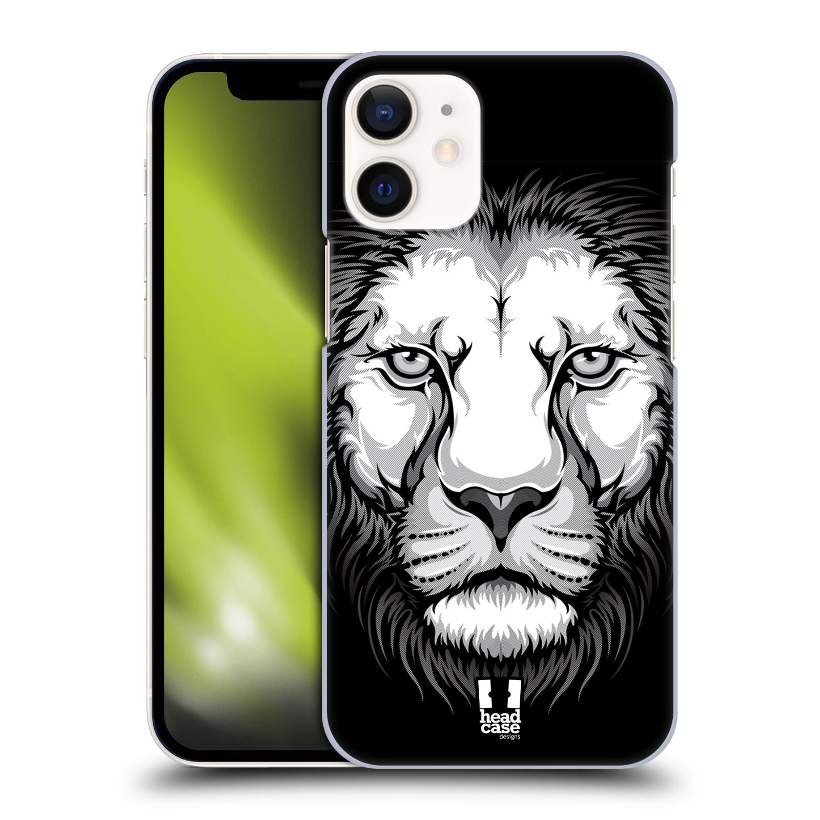 Plastový obal na mobil Apple Iphone 12 MINI vzor Zvíře kreslená tvář lev