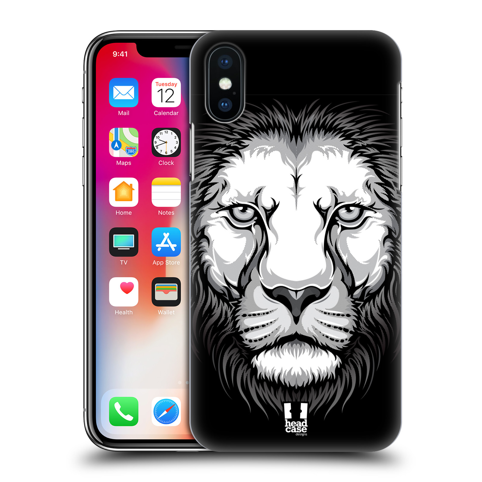 HEAD CASE plastový obal na mobil Apple Iphone X / XS vzor Zvíře kreslená tvář lev