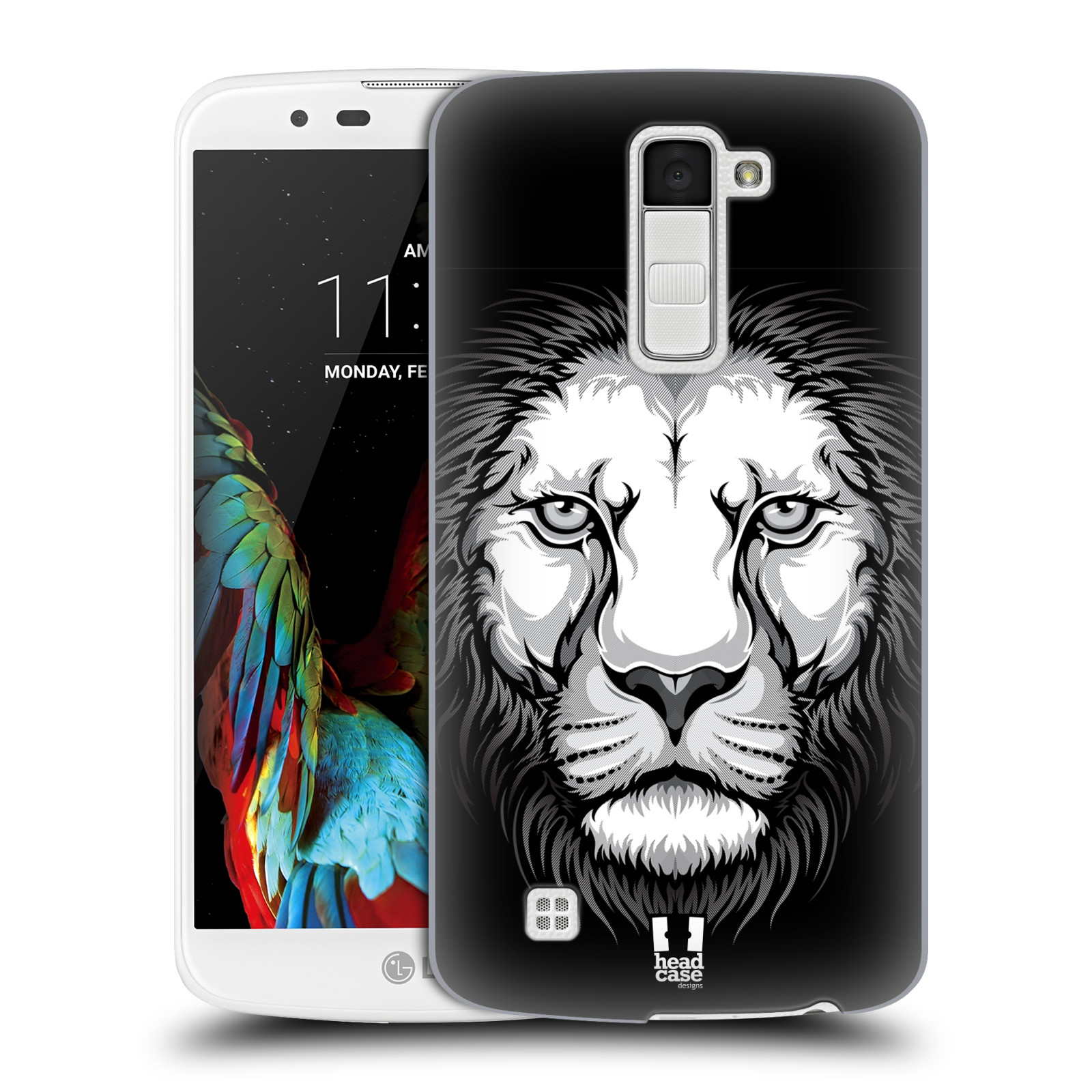 HEAD CASE plastový obal na mobil LG K10 vzor Zvíře kreslená tvář lev