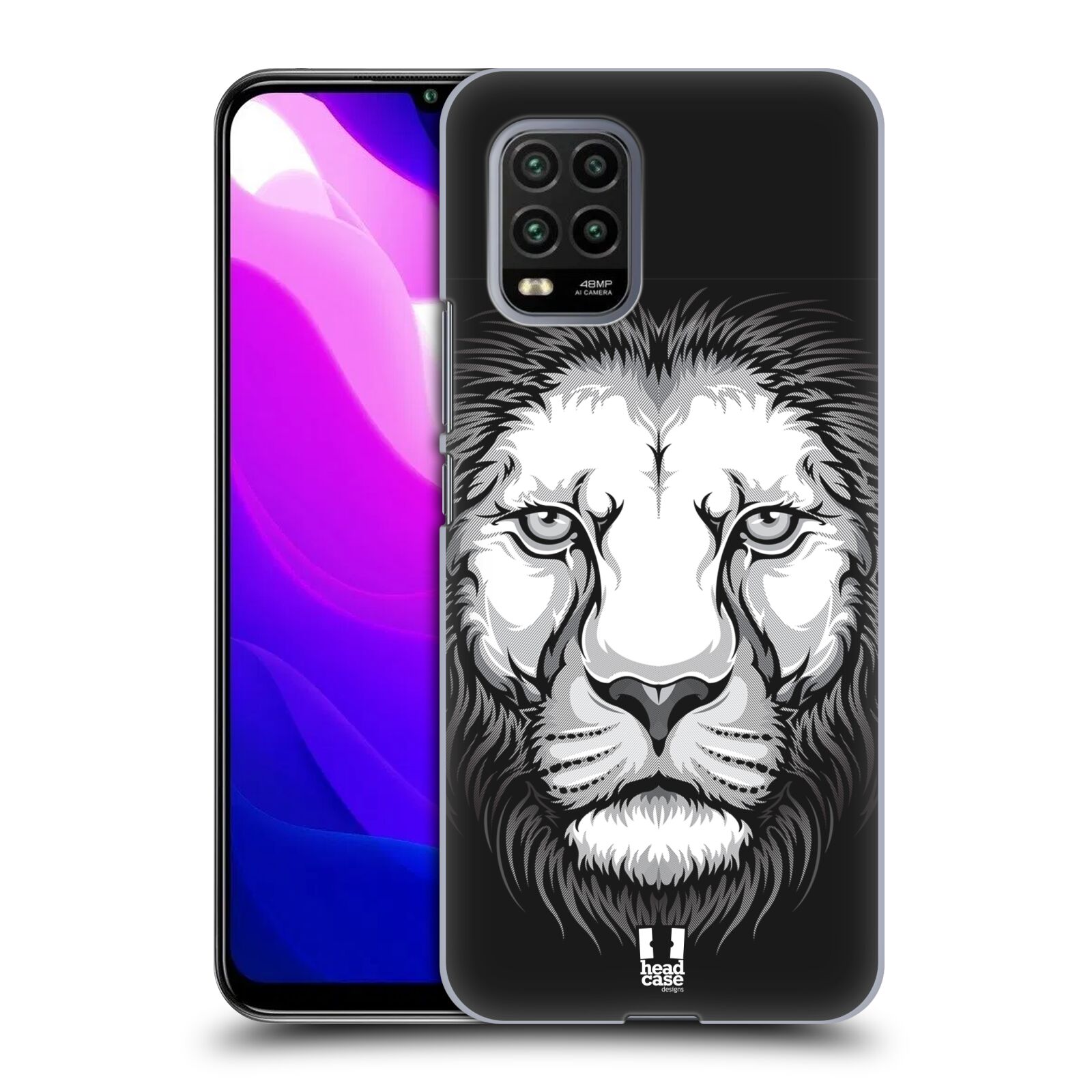 Zadní kryt, obal na mobil Xiaomi Mi 10 LITE vzor Zvíře kreslená tvář lev