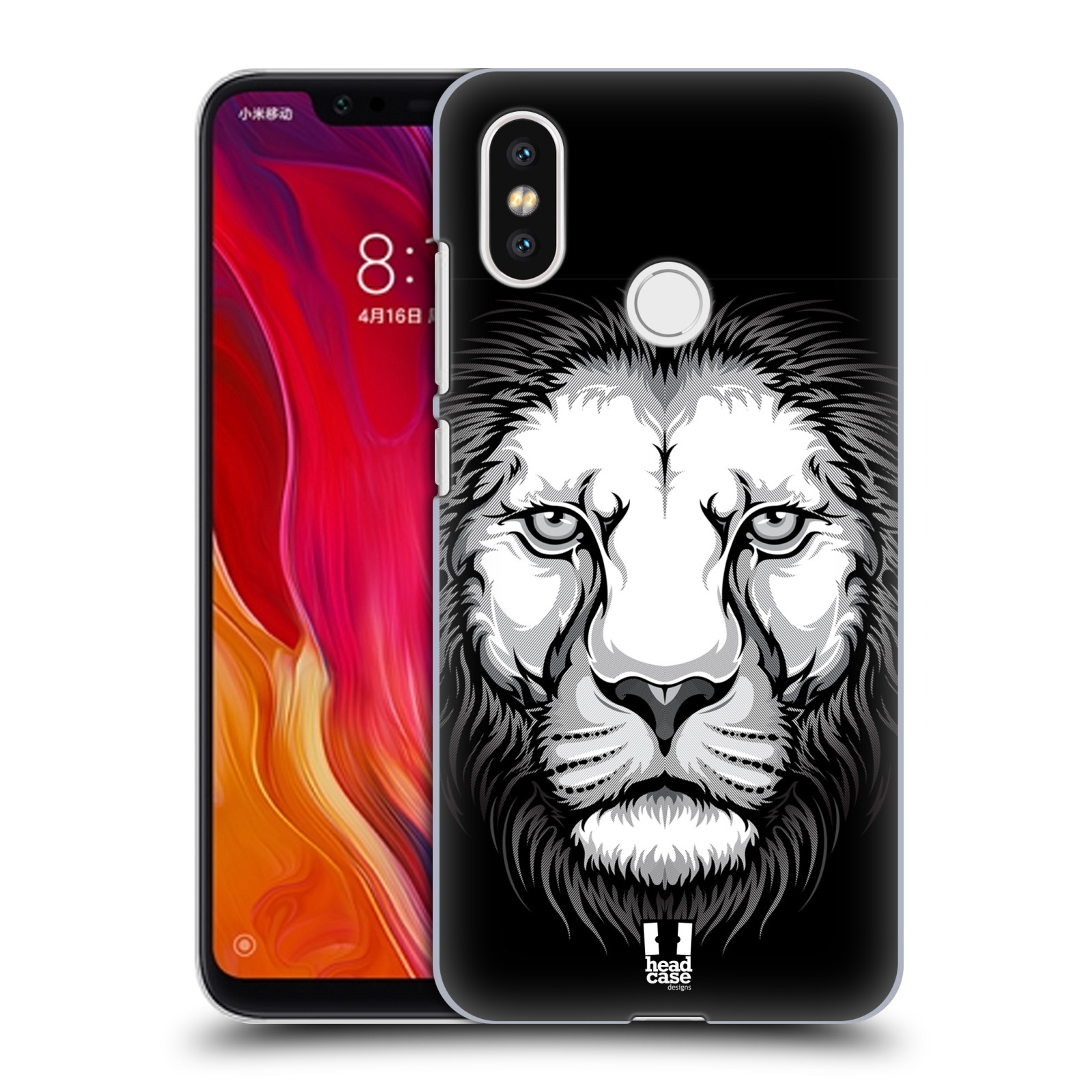 HEAD CASE plastový obal na mobil Xiaomi Mi 8 vzor Zvíře kreslená tvář lev