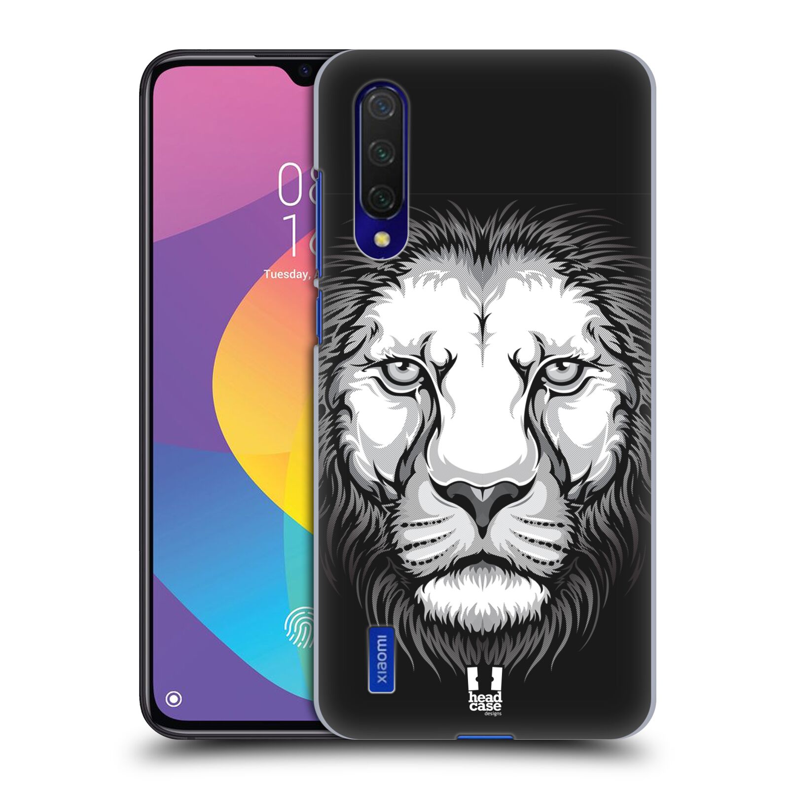 Zadní kryt na mobil Xiaomi MI 9 LITE vzor Zvíře kreslená tvář lev
