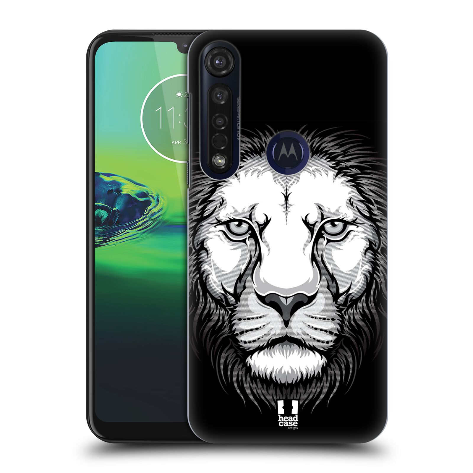 Pouzdro na mobil Motorola Moto G8 PLUS - HEAD CASE - vzor Zvíře kreslená tvář lev