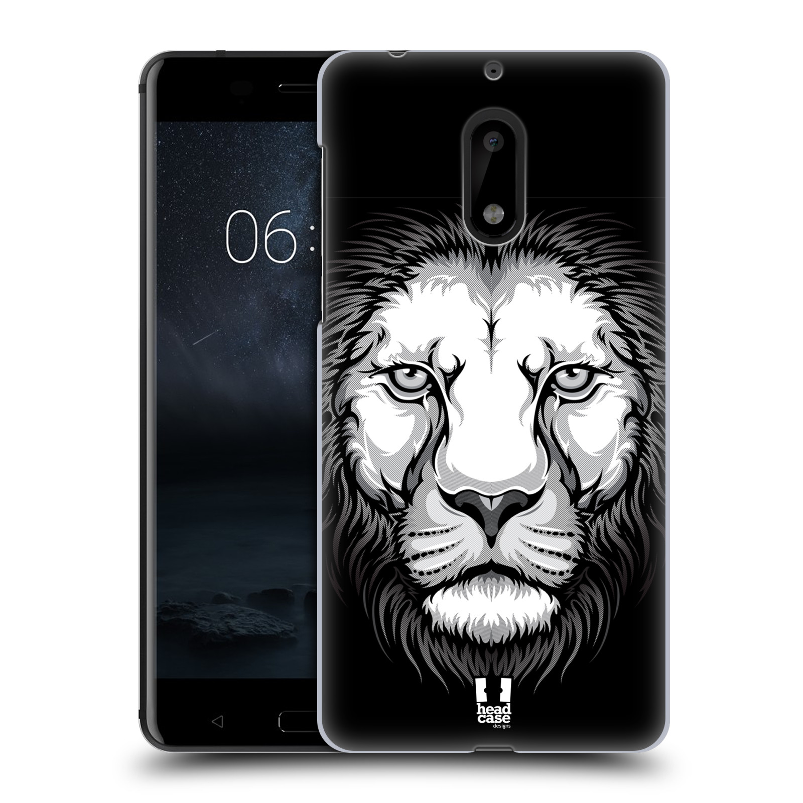 HEAD CASE plastový obal na mobil Nokia 6 vzor Zvíře kreslená tvář lev