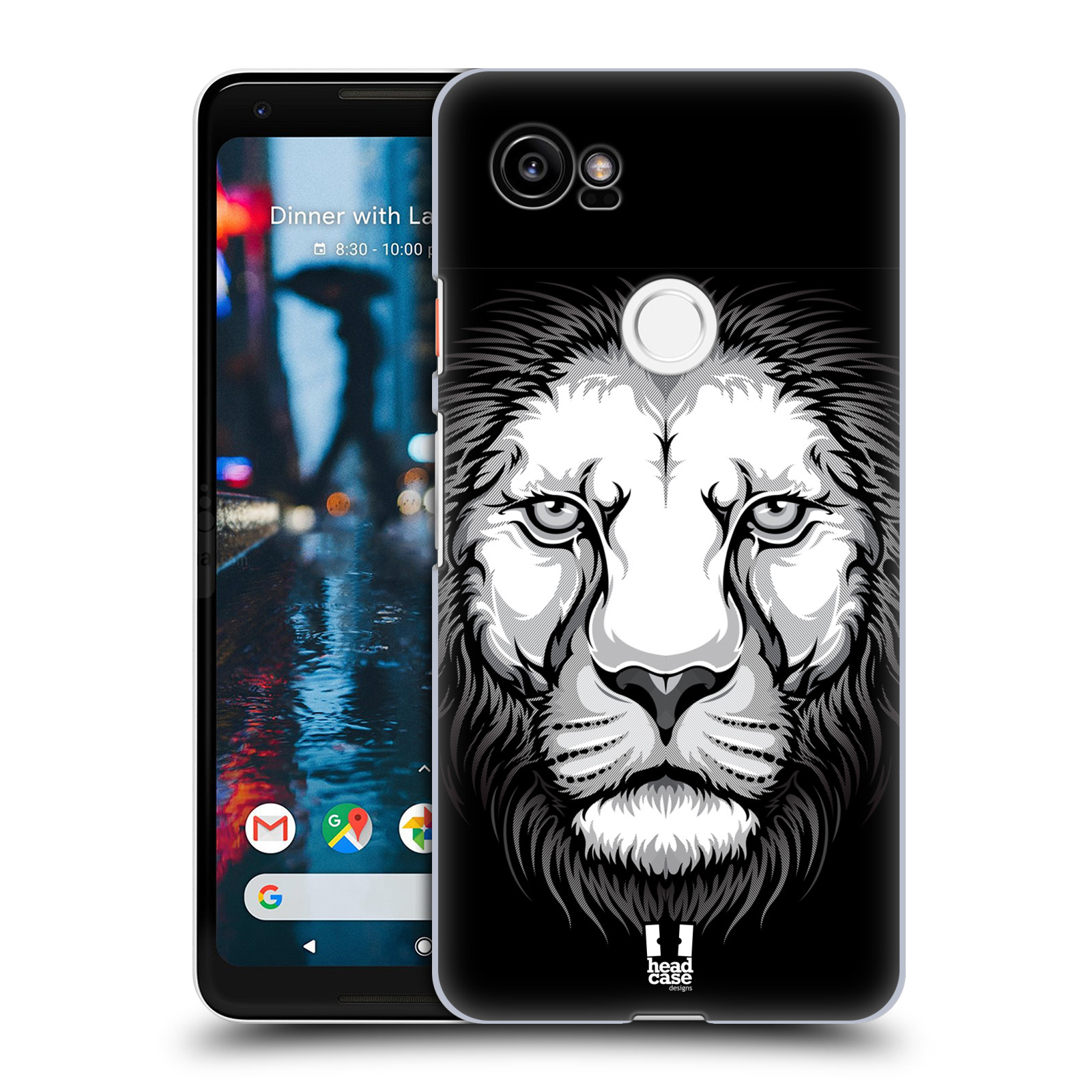 HEAD CASE plastový obal na mobil Google Pixel 2 XL vzor Zvíře kreslená tvář lev