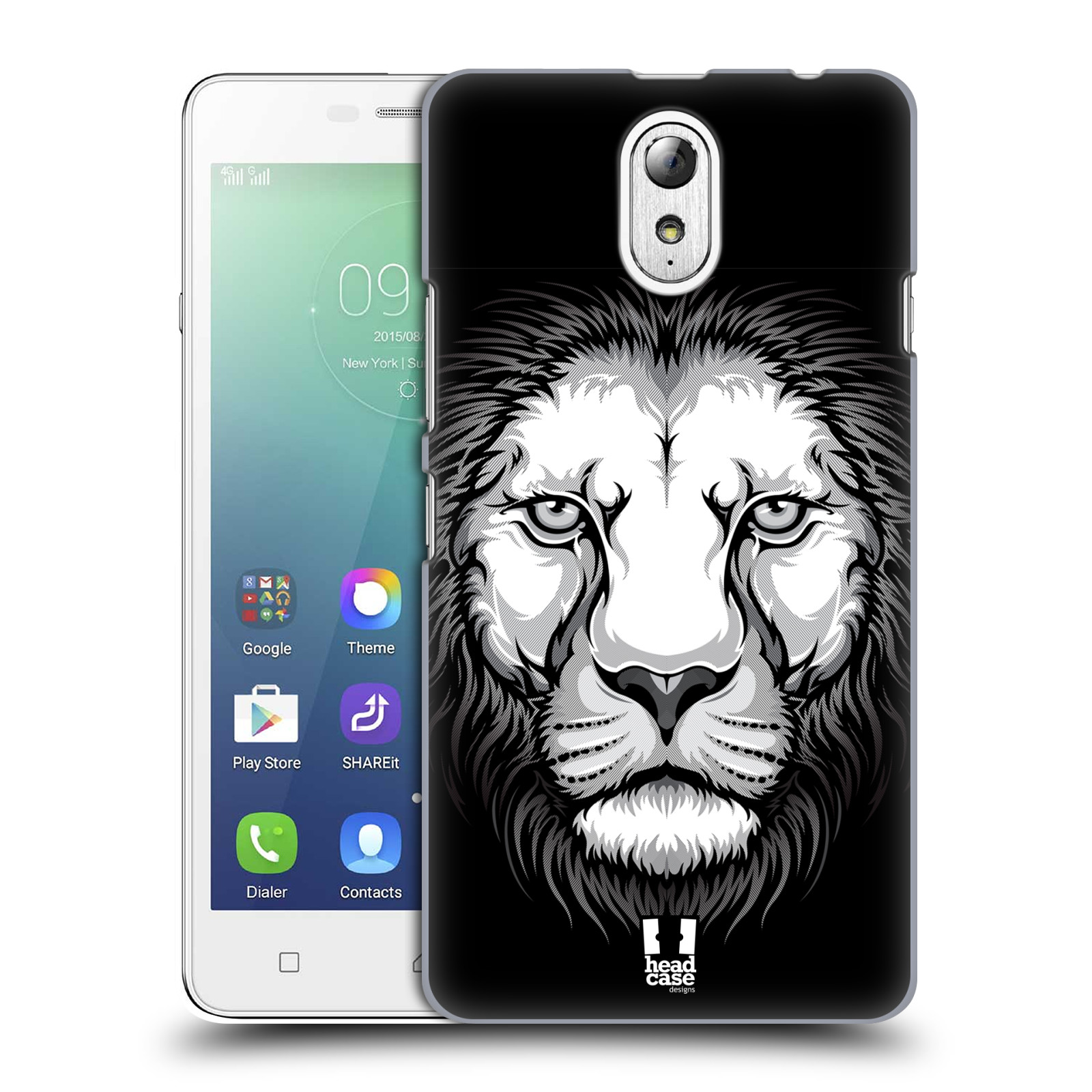 HEAD CASE pevný plastový obal na mobil LENOVO VIBE P1m / LENOVO VIBE p1m DUAL SIM vzor Zvíře kreslená tvář lev