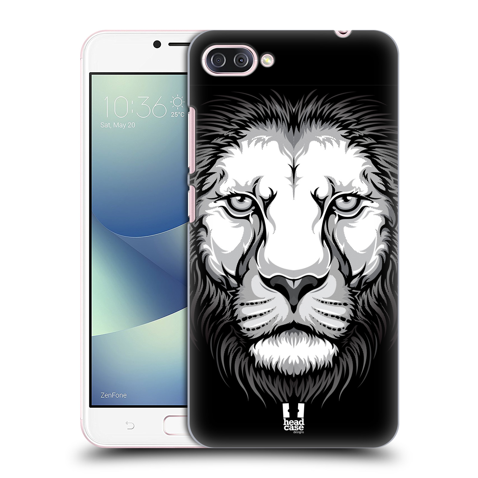 HEAD CASE plastový obal na mobil Asus Zenfone 4 MAX ZC554KL vzor Zvíře kreslená tvář lev