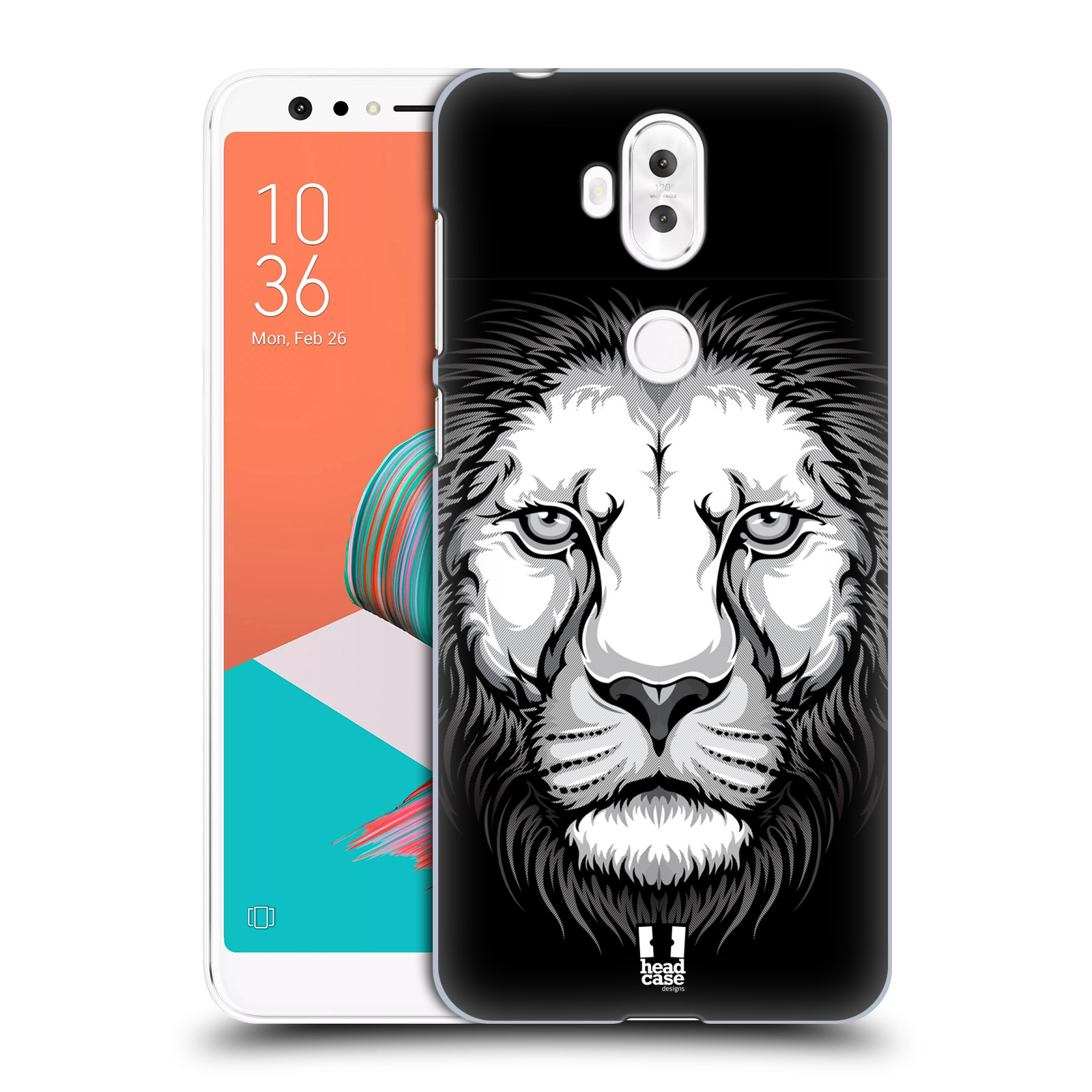HEAD CASE plastový obal na mobil Asus Zenfone 5 LITE ZC600KL vzor Zvíře kreslená tvář lev
