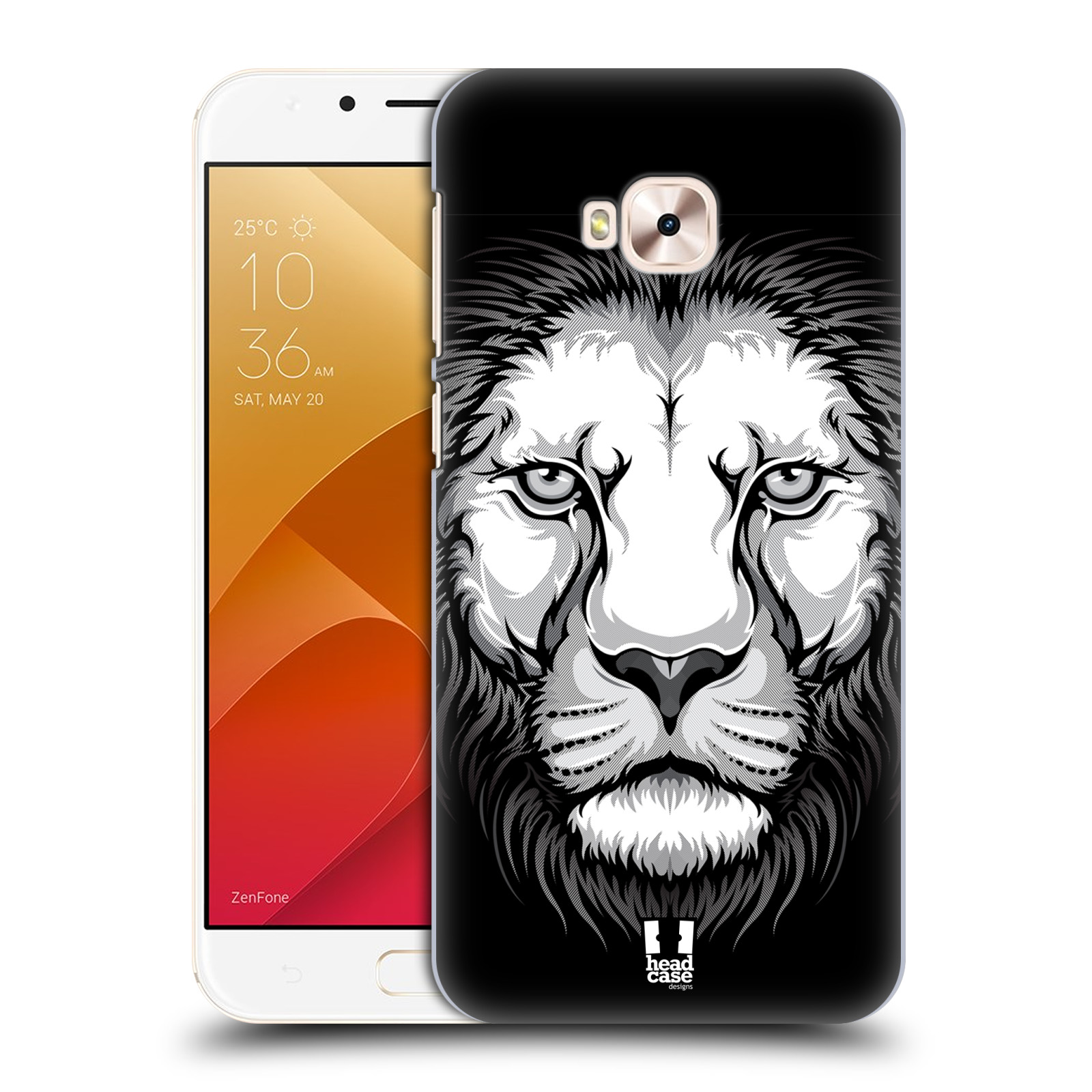 HEAD CASE plastový obal na mobil Asus Zenfone 4 Selfie Pro ZD552KL vzor Zvíře kreslená tvář lev
