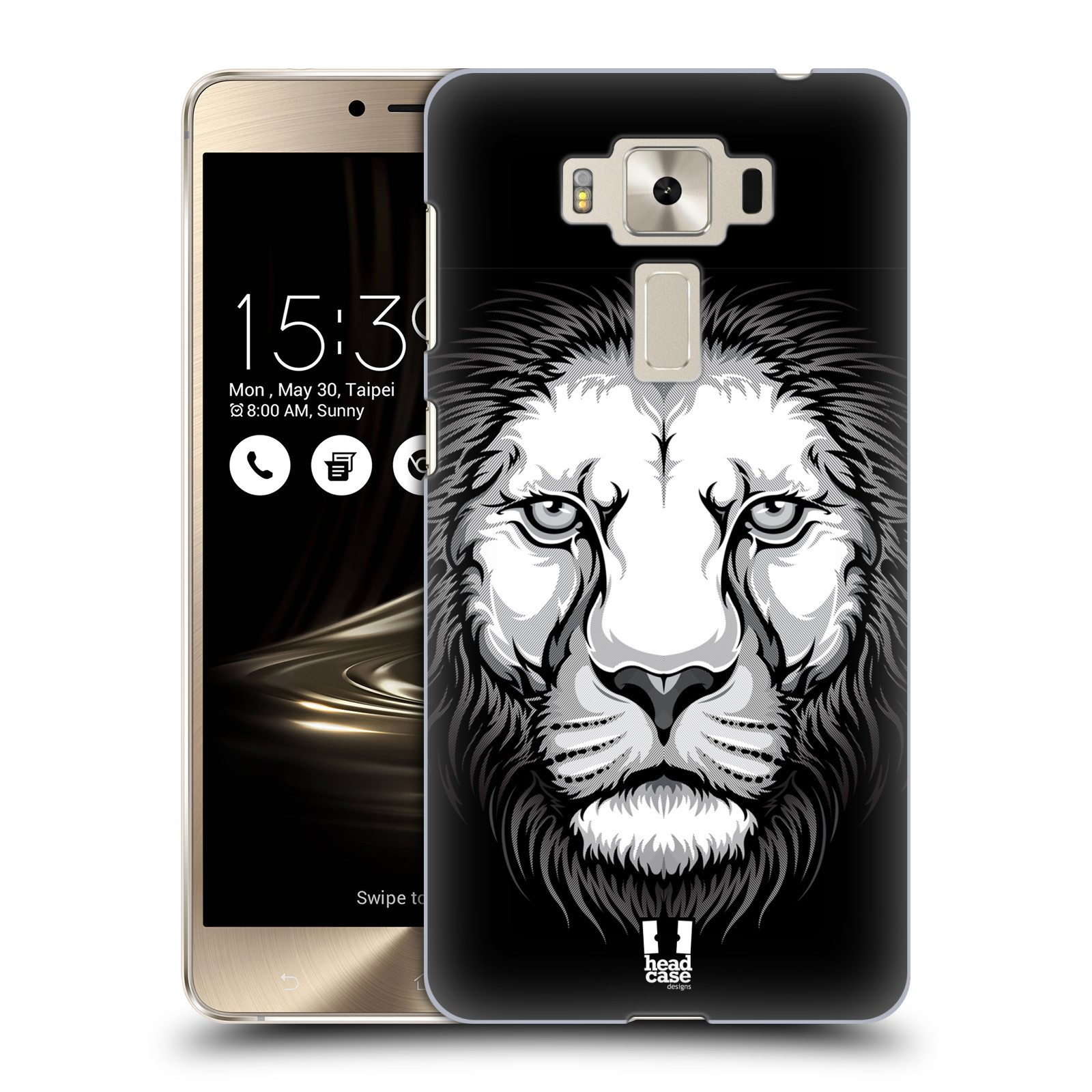 HEAD CASE plastový obal na mobil Asus Zenfone 3 DELUXE ZS550KL vzor Zvíře kreslená tvář lev