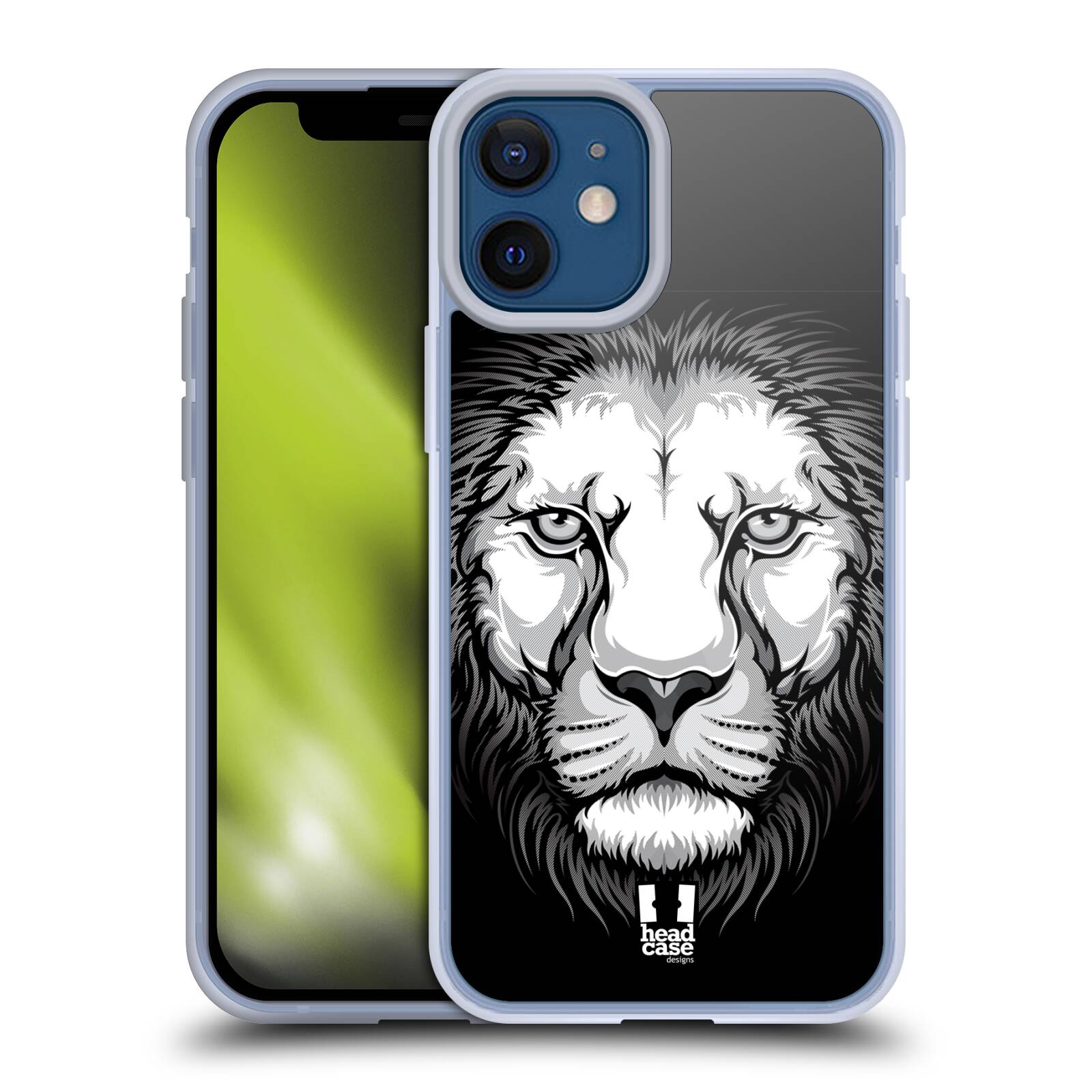 Plastový obal na mobil Apple Iphone 12 MINI vzor Zvíře kreslená tvář lev