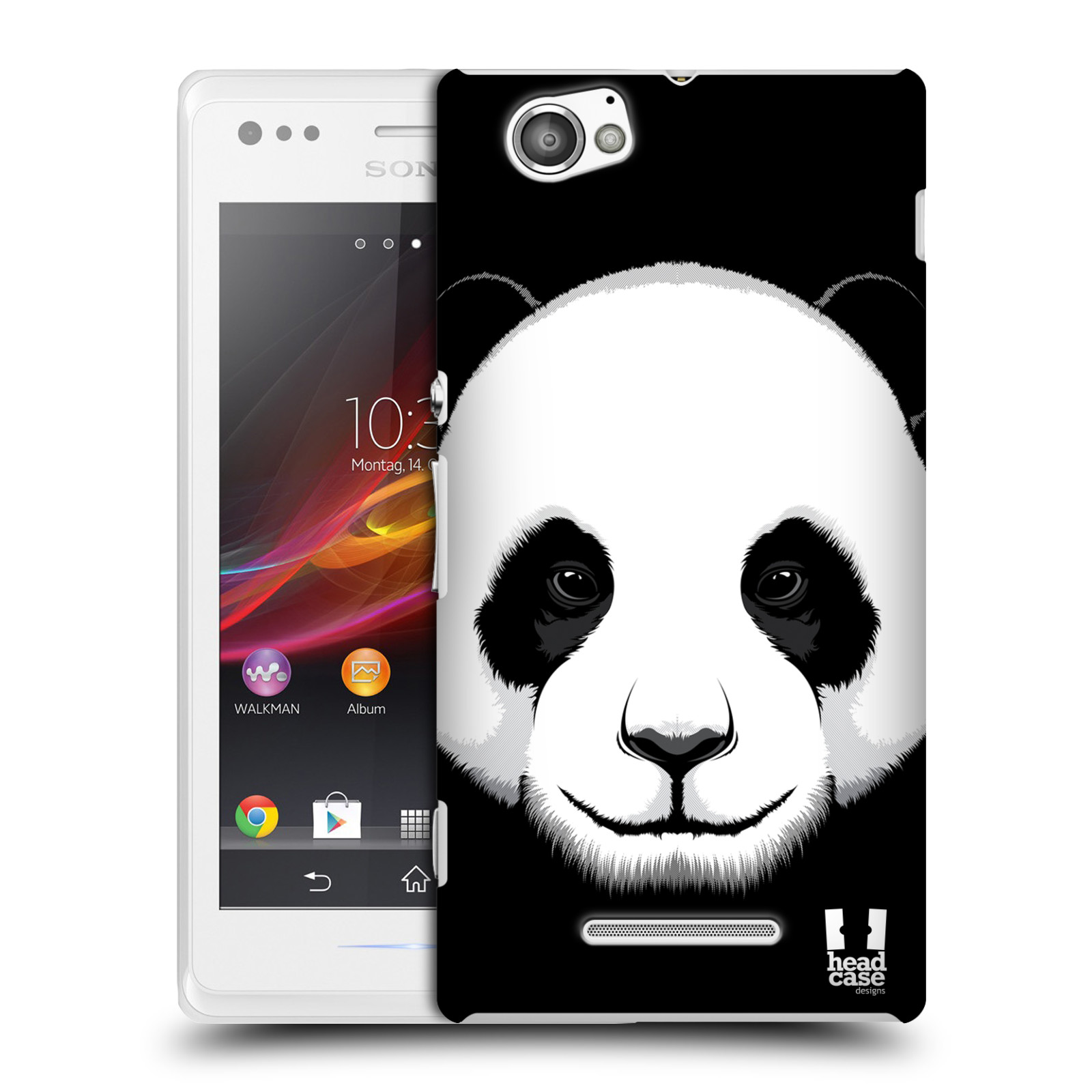 HEAD CASE plastový obal na mobil Sony Xperia M vzor Zvíře kreslená tvář panda