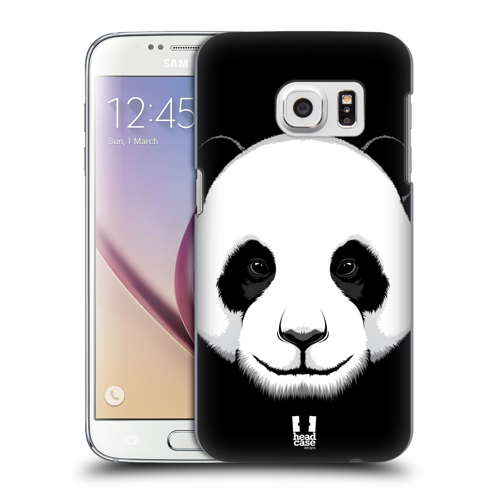 HEAD CASE plastový obal na mobil SAMSUNG GALAXY S7 vzor Zvíře kreslená tvář panda