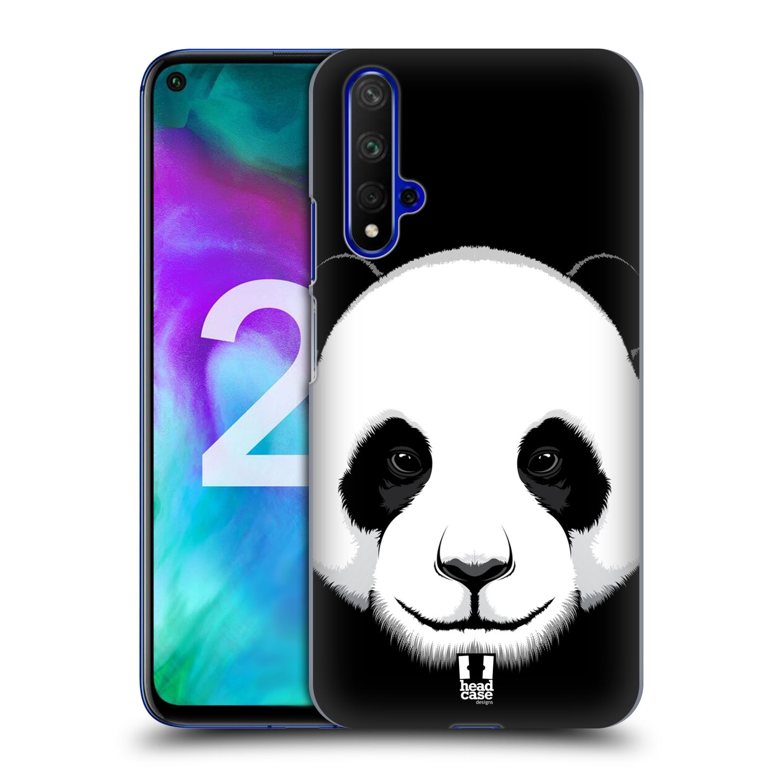 Pouzdro na mobil Honor 20 - HEAD CASE - vzor Zvíře kreslená tvář panda
