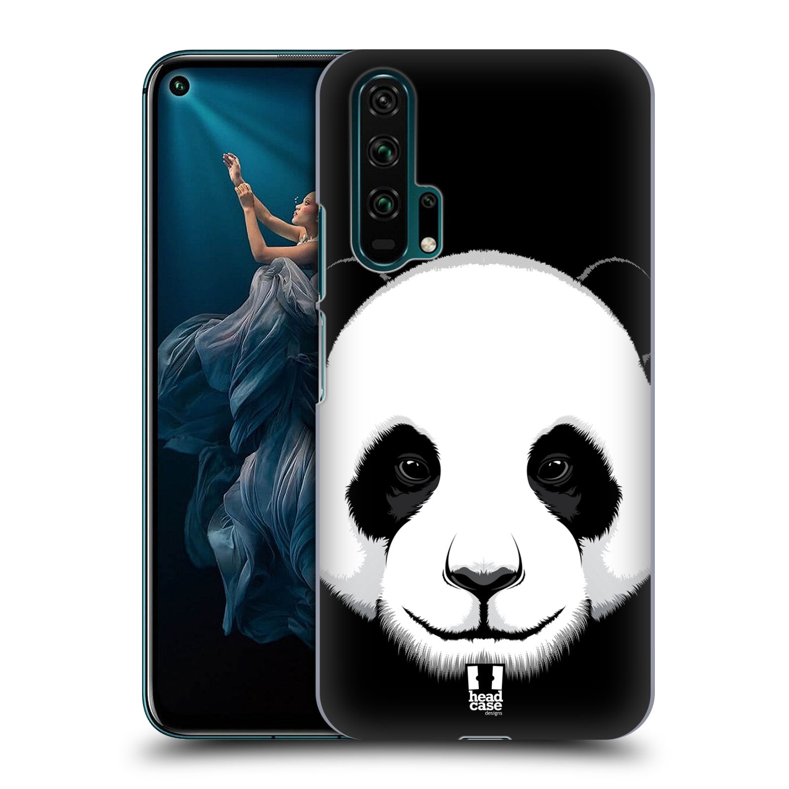 Pouzdro na mobil Honor 20 PRO - HEAD CASE - vzor Zvíře kreslená tvář panda