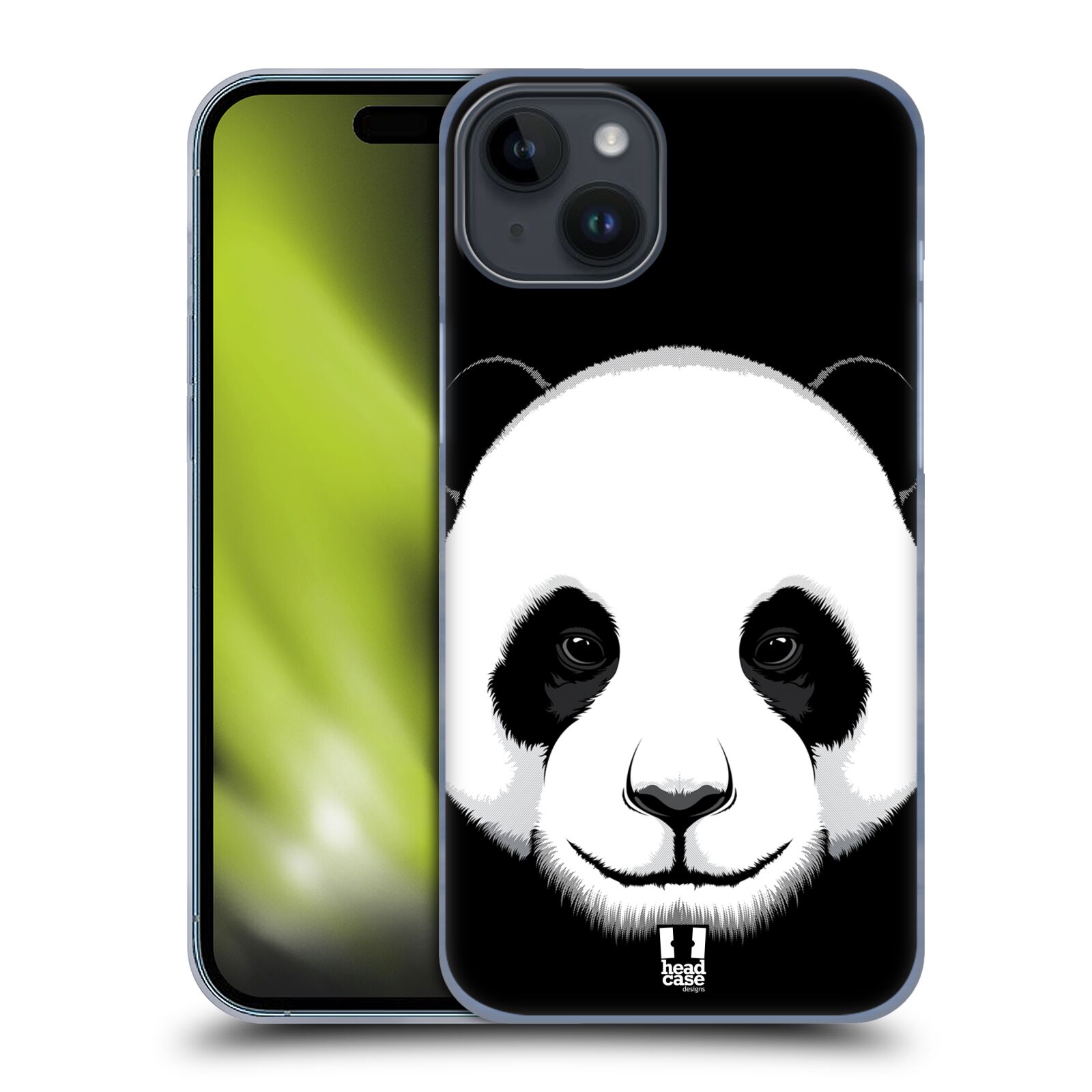 Plastový obal HEAD CASE na mobil Apple Iphone 15 PLUS vzor Zvíře kreslená tvář panda