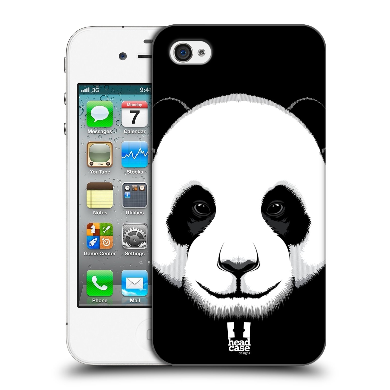 HEAD CASE plastový obal na mobil Apple Iphone 4/4S vzor Zvíře kreslená tvář panda