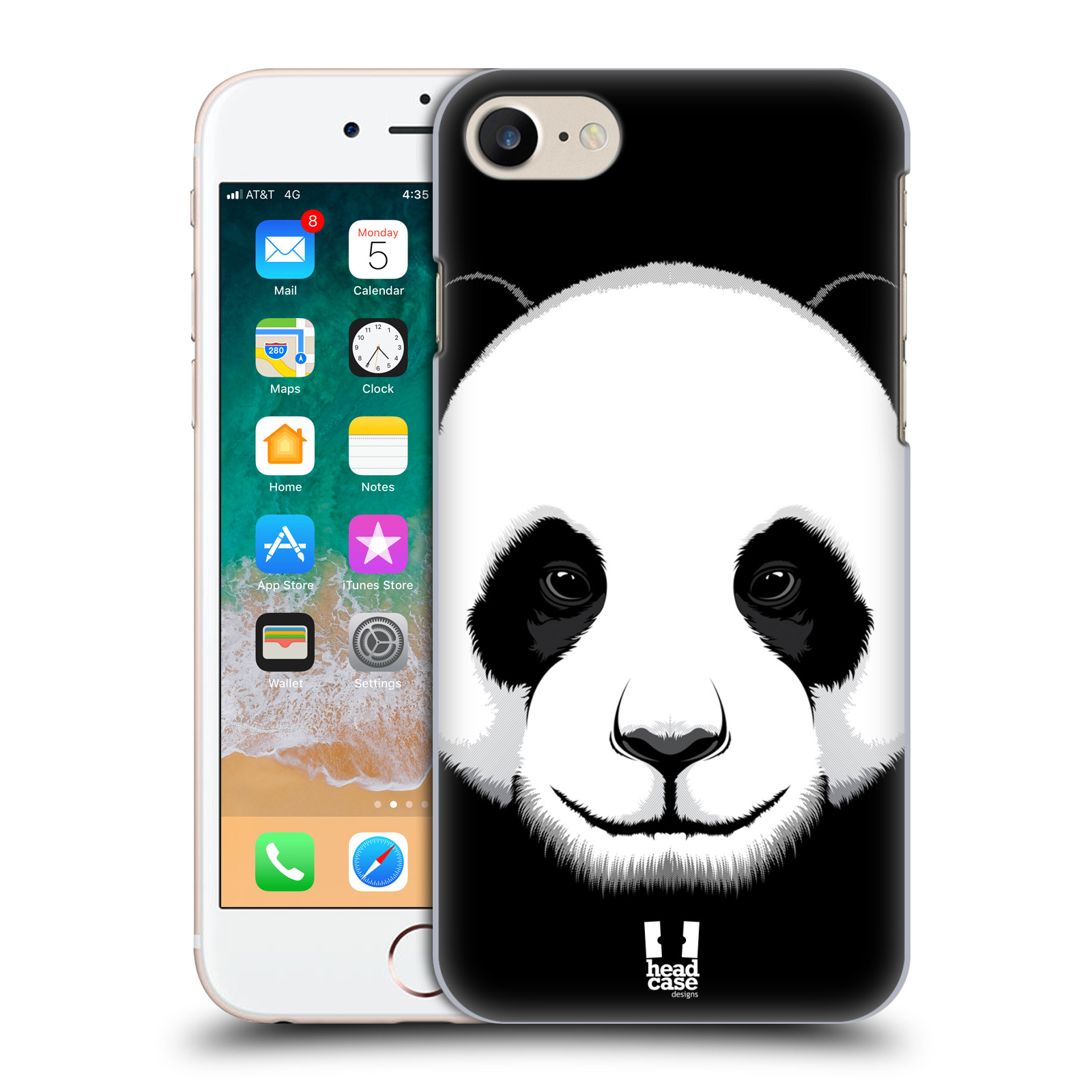 Plastové pouzdro pro mobil Apple Iphone 7/8/SE 2020 vzor Zvíře kreslená tvář panda