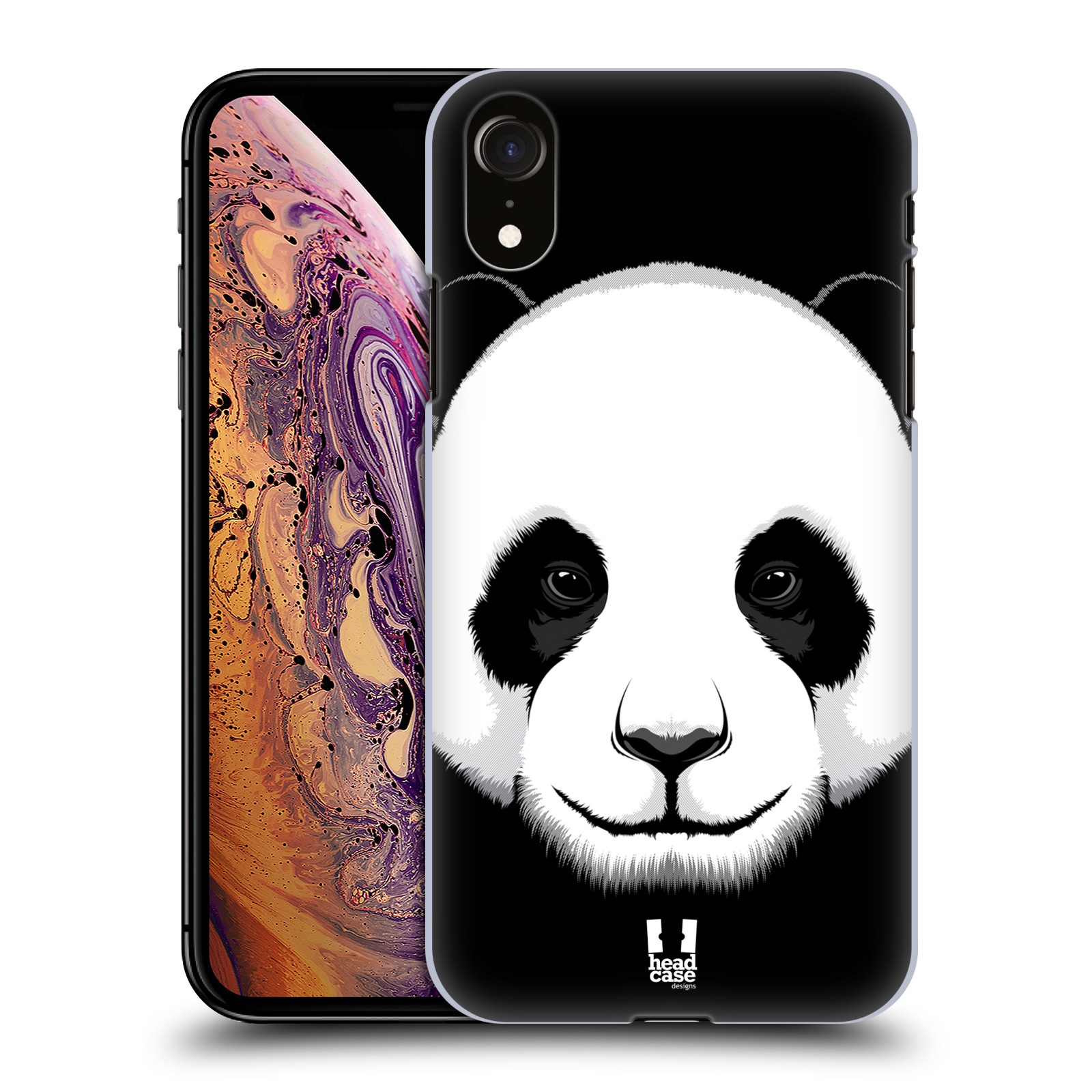HEAD CASE plastový obal na mobil Apple Iphone XR vzor Zvíře kreslená tvář panda