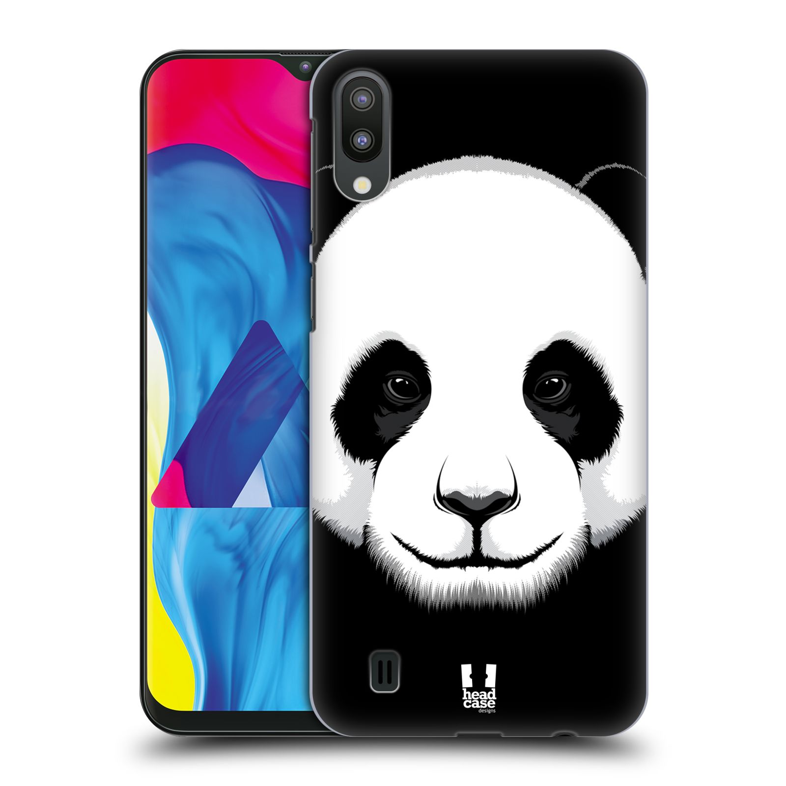 Plastový obal HEAD CASE na mobil Samsung Galaxy M10 vzor Zvíře kreslená tvář panda