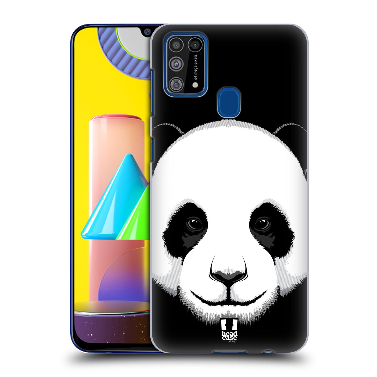 Plastový obal HEAD CASE na mobil Samsung Galaxy M31 vzor Zvíře kreslená tvář panda