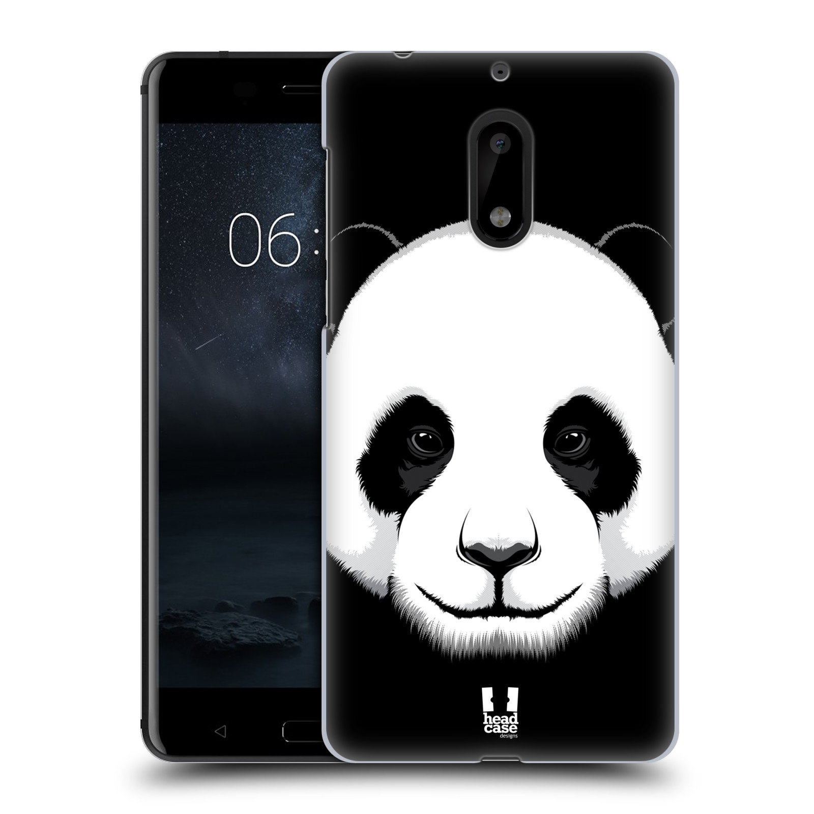 HEAD CASE plastový obal na mobil Nokia 6 vzor Zvíře kreslená tvář panda