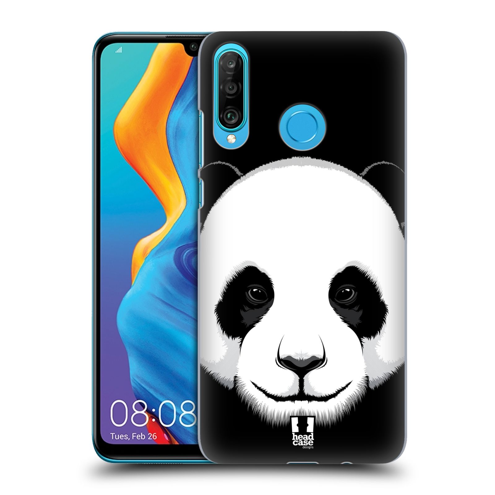 Pouzdro na mobil Huawei P30 LITE - HEAD CASE - vzor Zvíře kreslená tvář panda