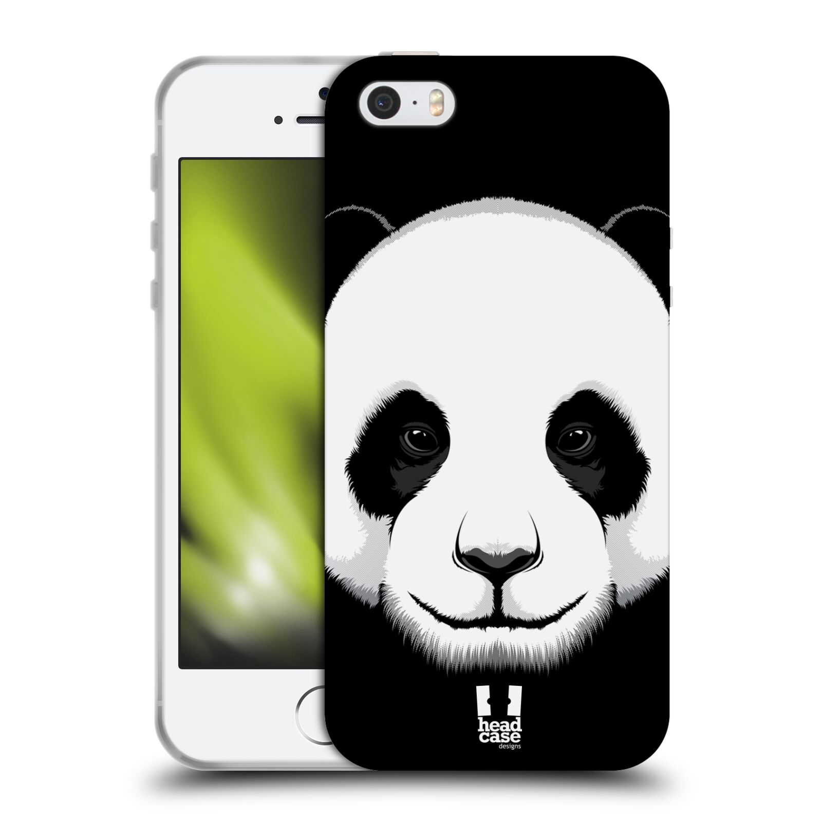 HEAD CASE silikonový obal na mobil Apple Iphone 5/5S vzor Zvíře kreslená tvář panda