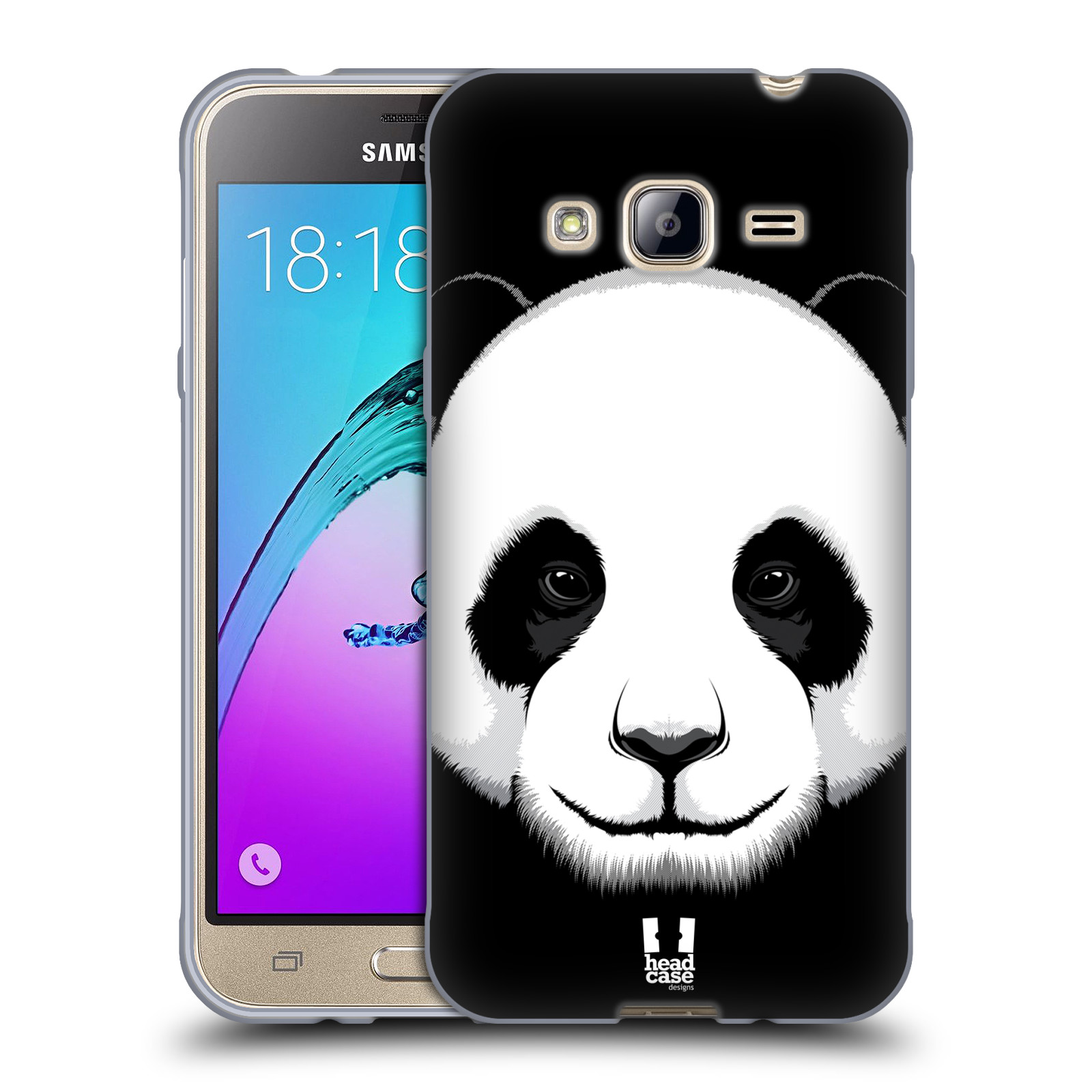 HEAD CASE silikonový obal na mobil Samsung Galaxy J3, J3 2016 vzor Zvíře kreslená tvář panda