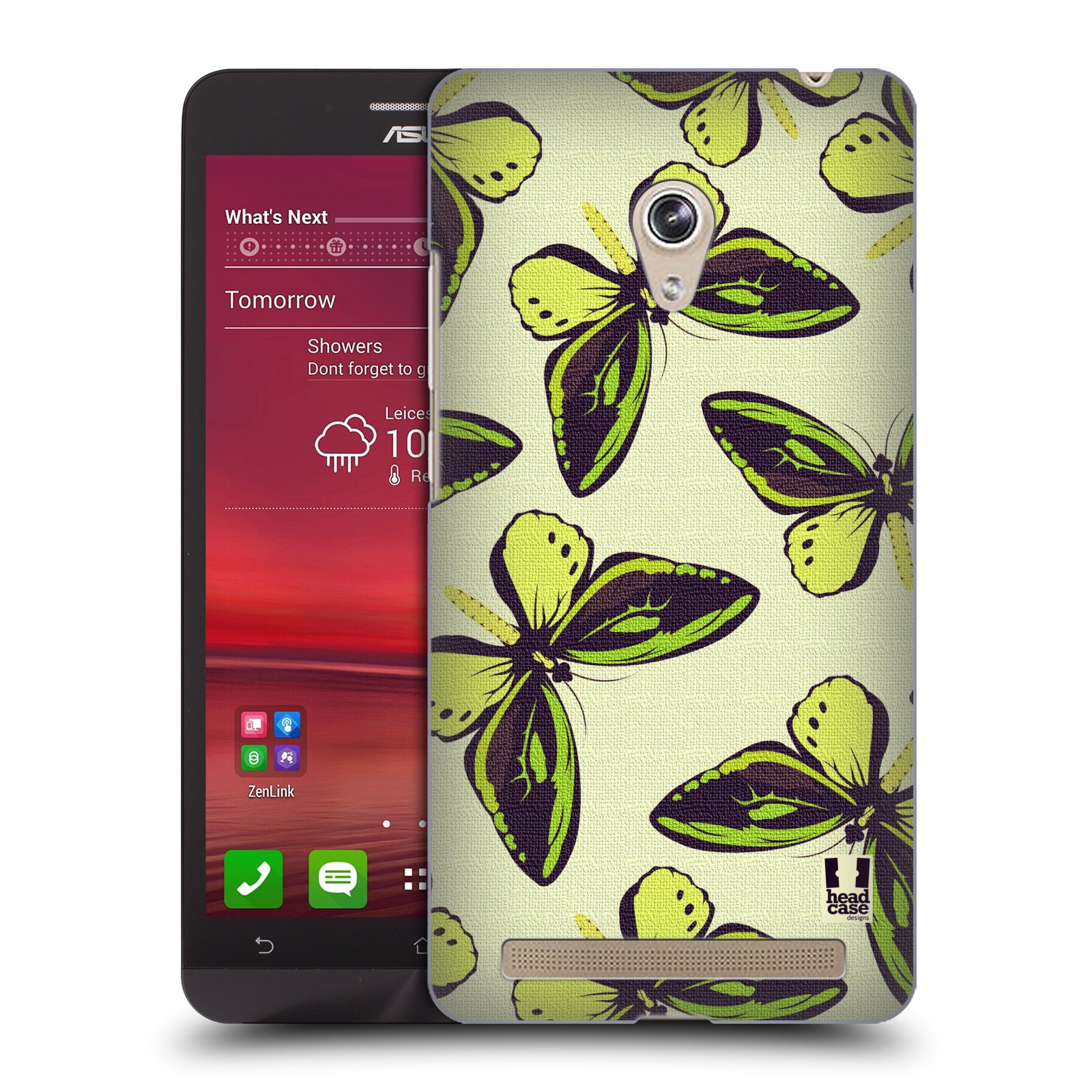 HEAD CASE plastový obal na mobil Asus Zenfone 6 vzor Motýlci Poseidon zelená