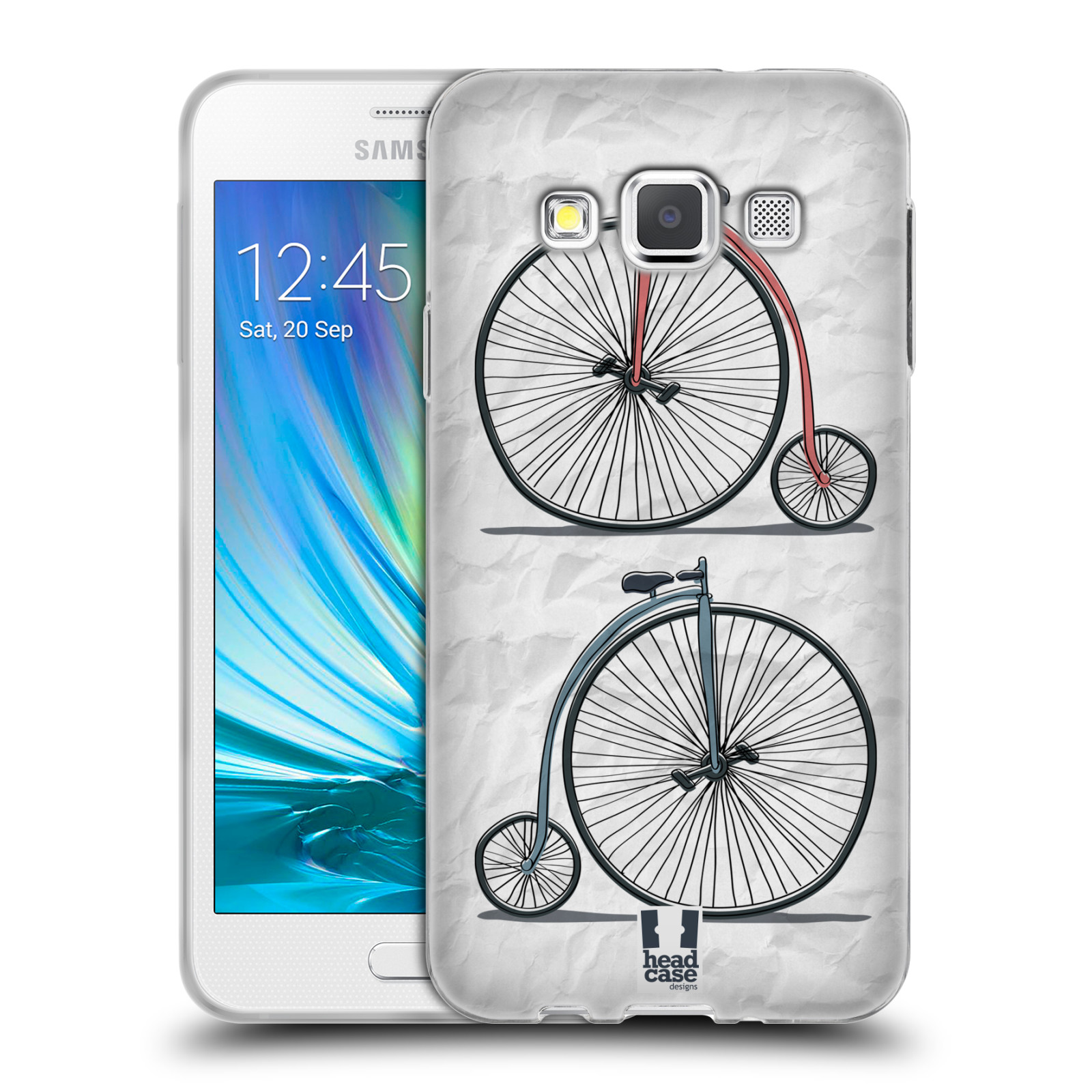 HEAD CASE silikonový obal na mobil Samsung Galaxy A3 vzor Retro kola VELKÉ KOLO
