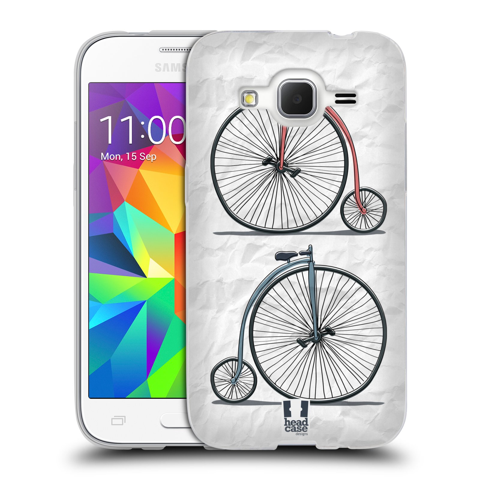 HEAD CASE silikonový obal na mobil Samsung Galaxy Core Prime (G360) vzor Retro kola VELKÉ KOLO