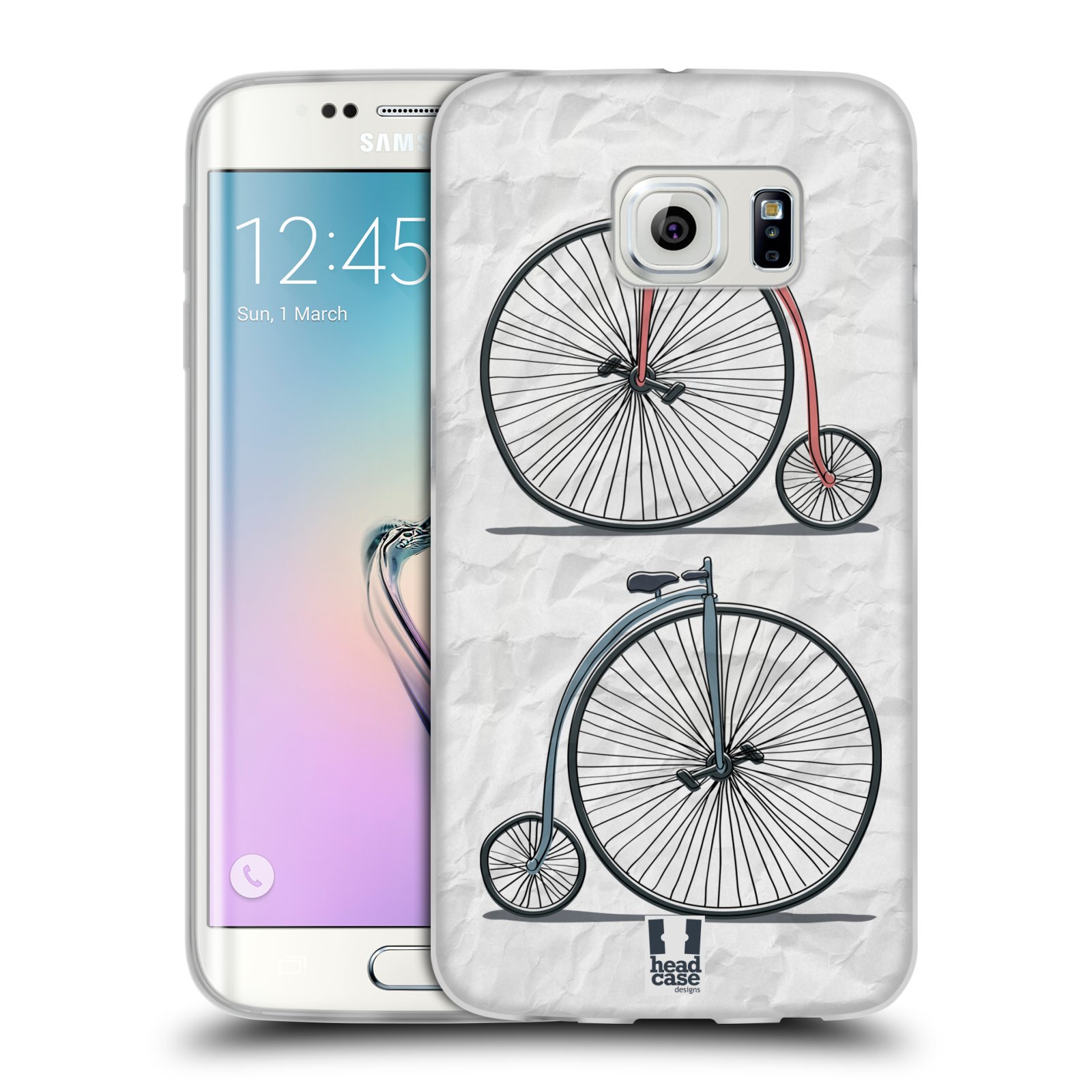 HEAD CASE silikonový obal na mobil Samsung Galaxy S6 EDGE vzor Retro kola VELKÉ KOLO