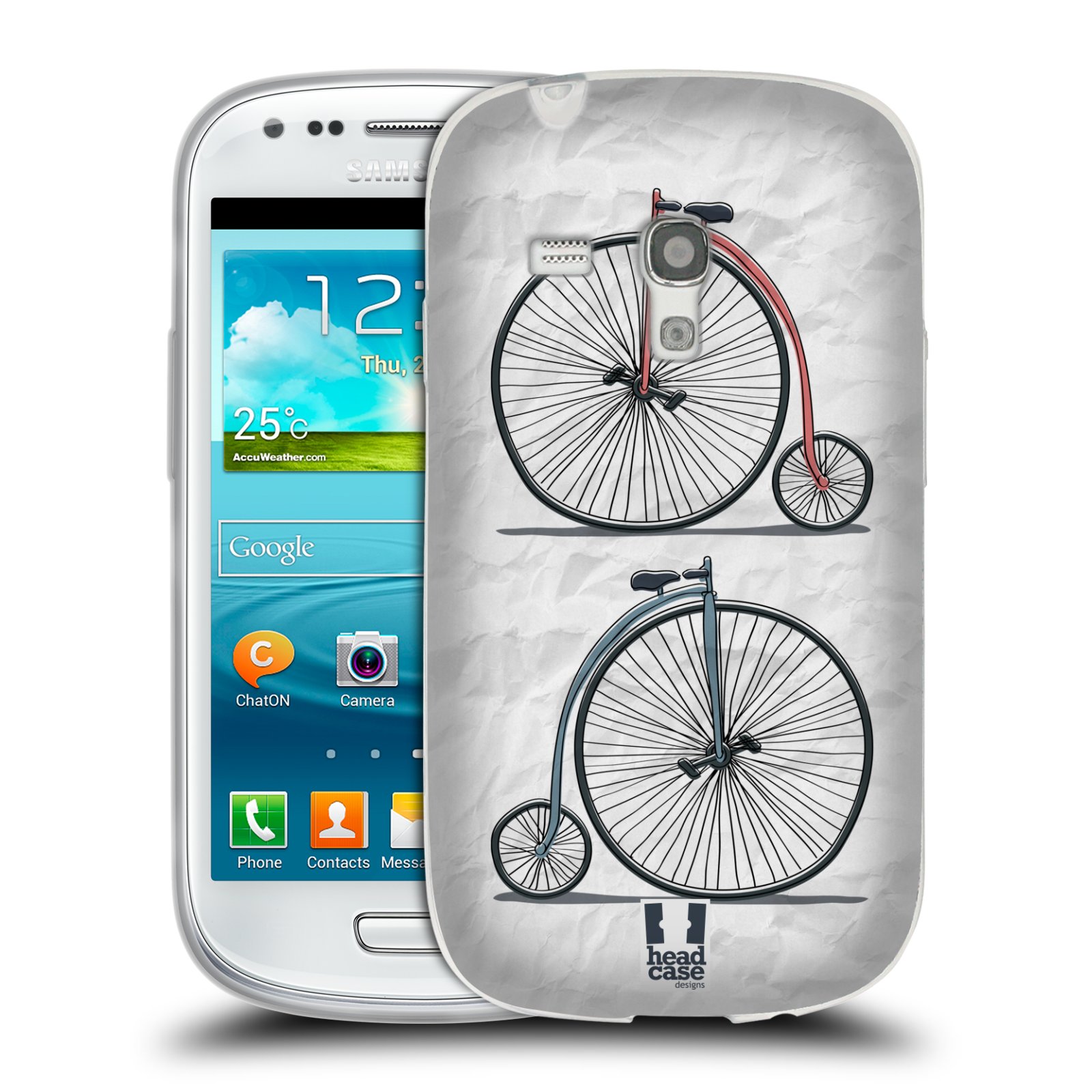HEAD CASE silikonový obal na mobil Samsung Galaxy S3 MINI i8190 vzor Retro kola VELKÉ KOLO