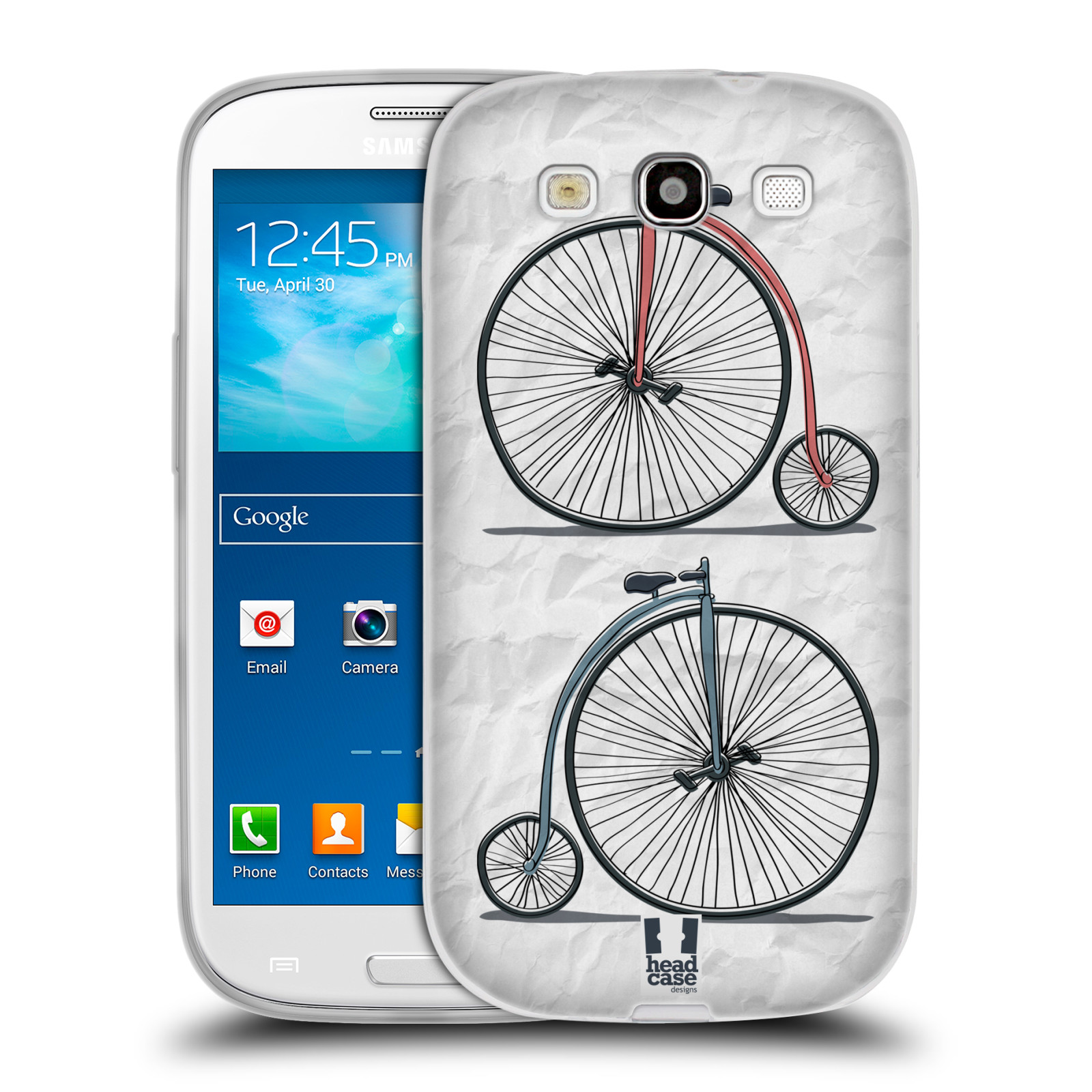 HEAD CASE silikonový obal na mobil Samsung Galaxy S3 i9300 vzor Retro kola VELKÉ KOLO