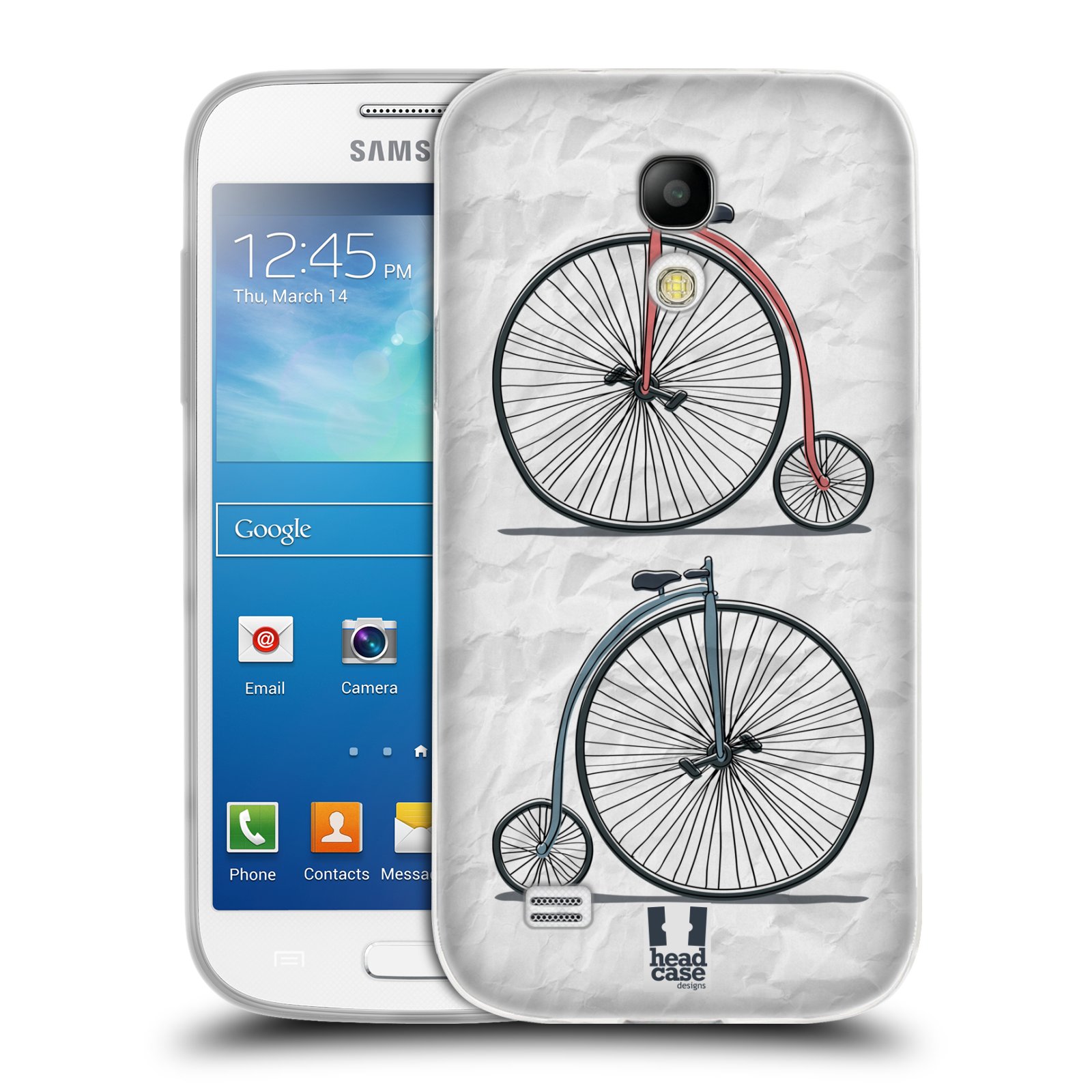HEAD CASE silikonový obal na mobil Samsung Galaxy S4 MINI vzor Retro kola VELKÉ KOLO