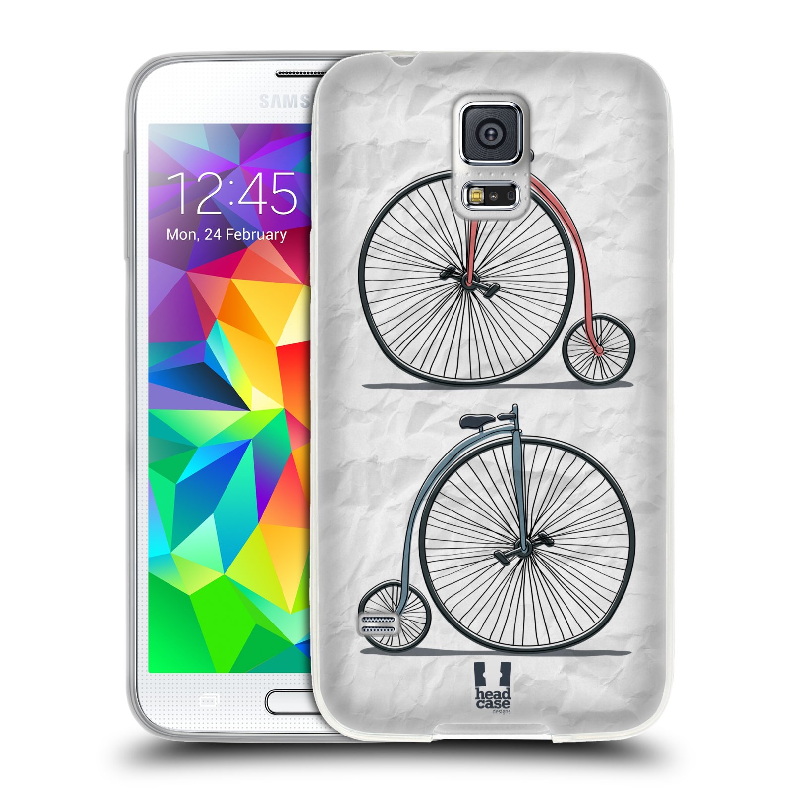 HEAD CASE silikonový obal na mobil Samsung Galaxy S5/S5 NEO vzor Retro kola VELKÉ KOLO