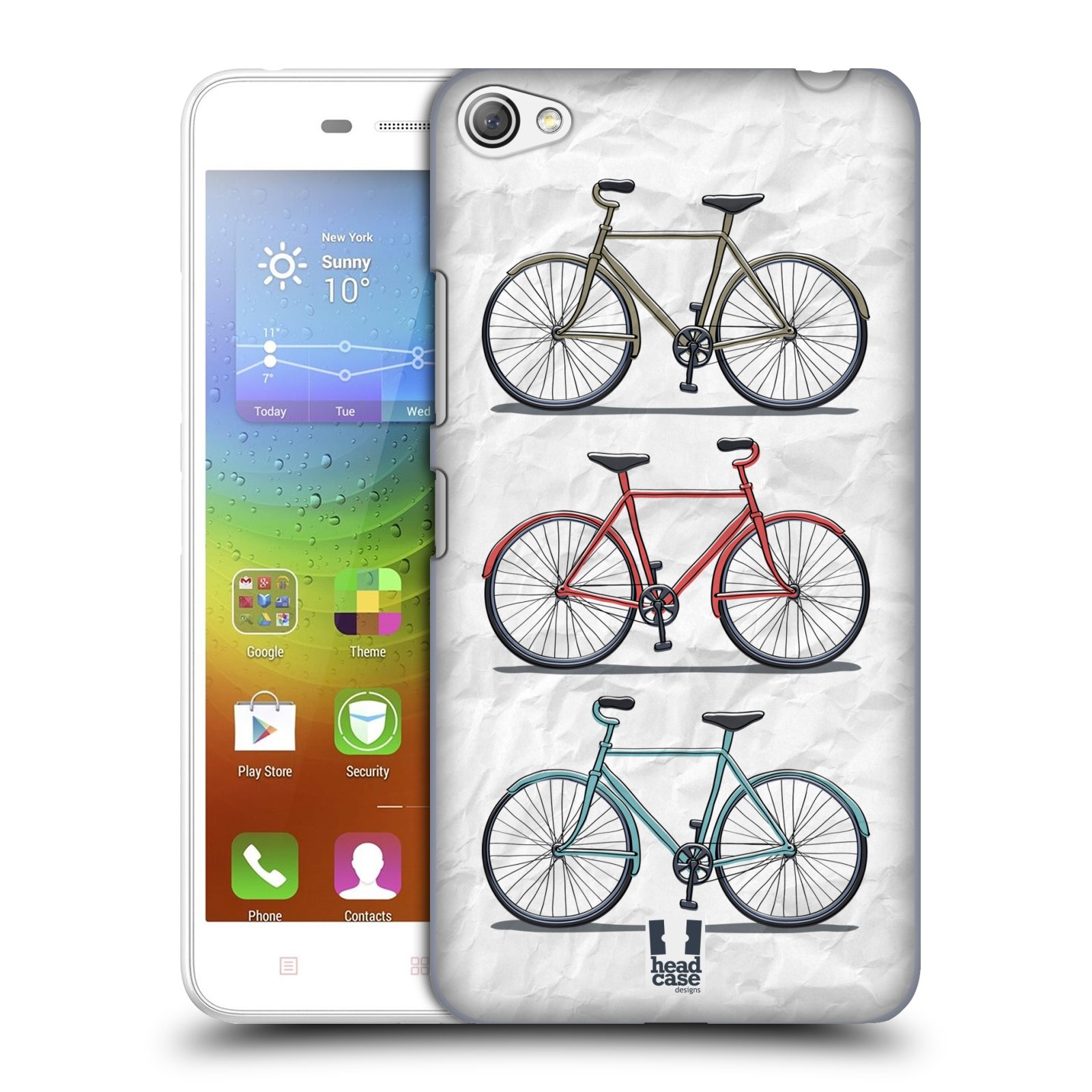 HEAD CASE pevný plastový obal na mobil LENOVO S60 / LENOVO S60 DUAL SIM vzor Retro kola 3 kola