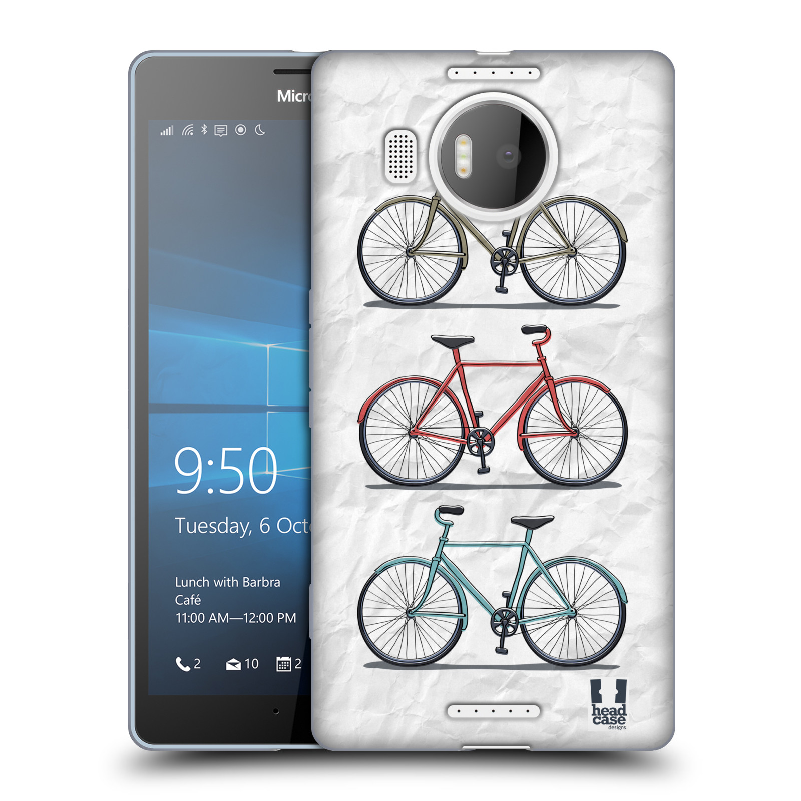 HEAD CASE silikonový obal na mobil NOKIA, MICROSOFT LUMIA 950 XL / LUMIA 950 XL DUAL SIM vzor Retro kola 3 kola