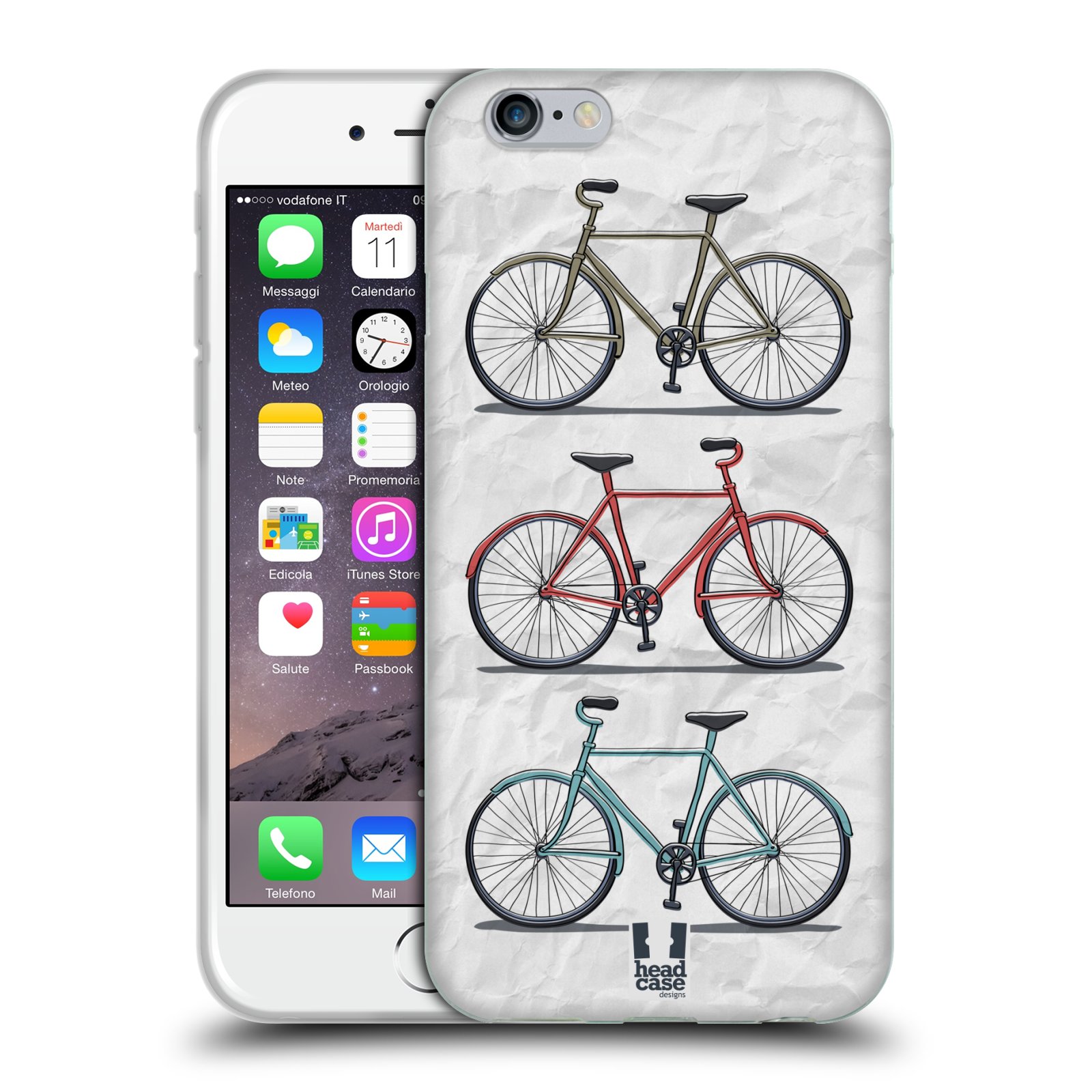 HEAD CASE silikonový obal na mobil Apple Iphone 6/6S vzor Retro kola 3 kola