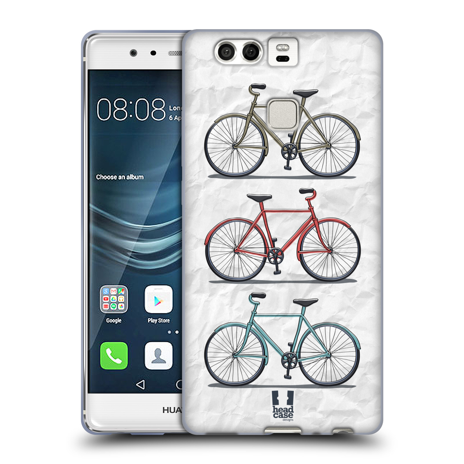 HEAD CASE silikonový obal na mobil Huawei P9 / P9 DUAL SIM vzor Retro kola 3 kola