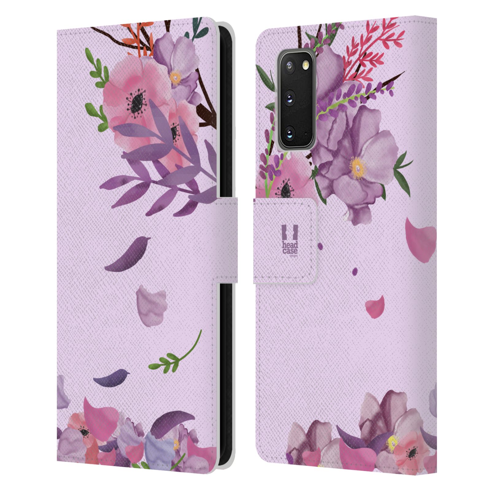 Pouzdro na mobil Samsung Galaxy S20 / S20 5G - HEAD CASE - Rozkvetlé růže a listy růžová