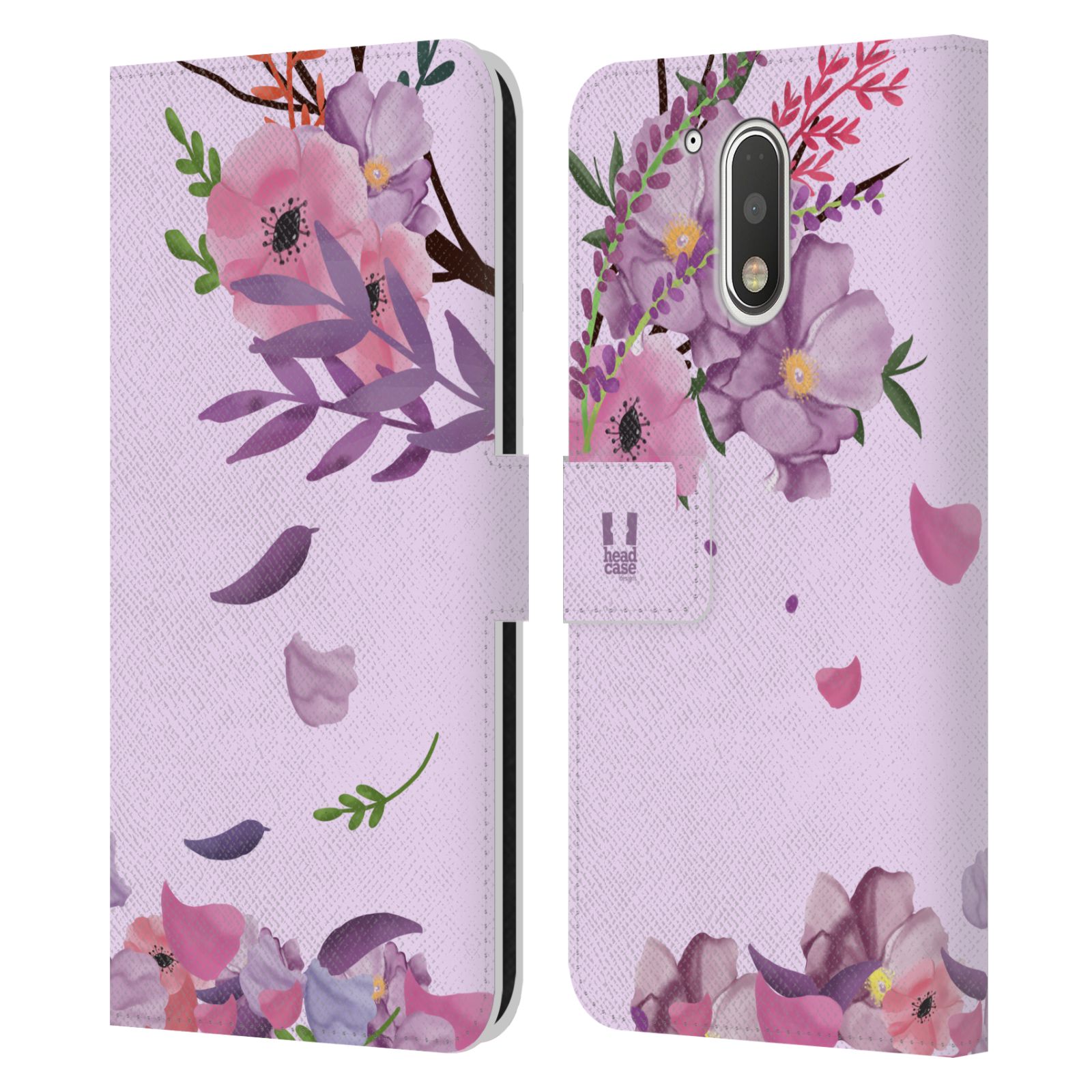 Pouzdro na mobil Motorola Moto G41 - HEAD CASE - Rozkvetlé růže a listy růžová