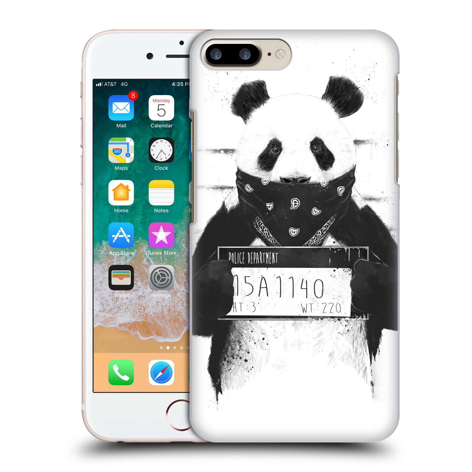 Zadní obal pro mobil Apple Iphone 7+ /  8+ - HEAD CASE - Balasz Solti - zatčená panda