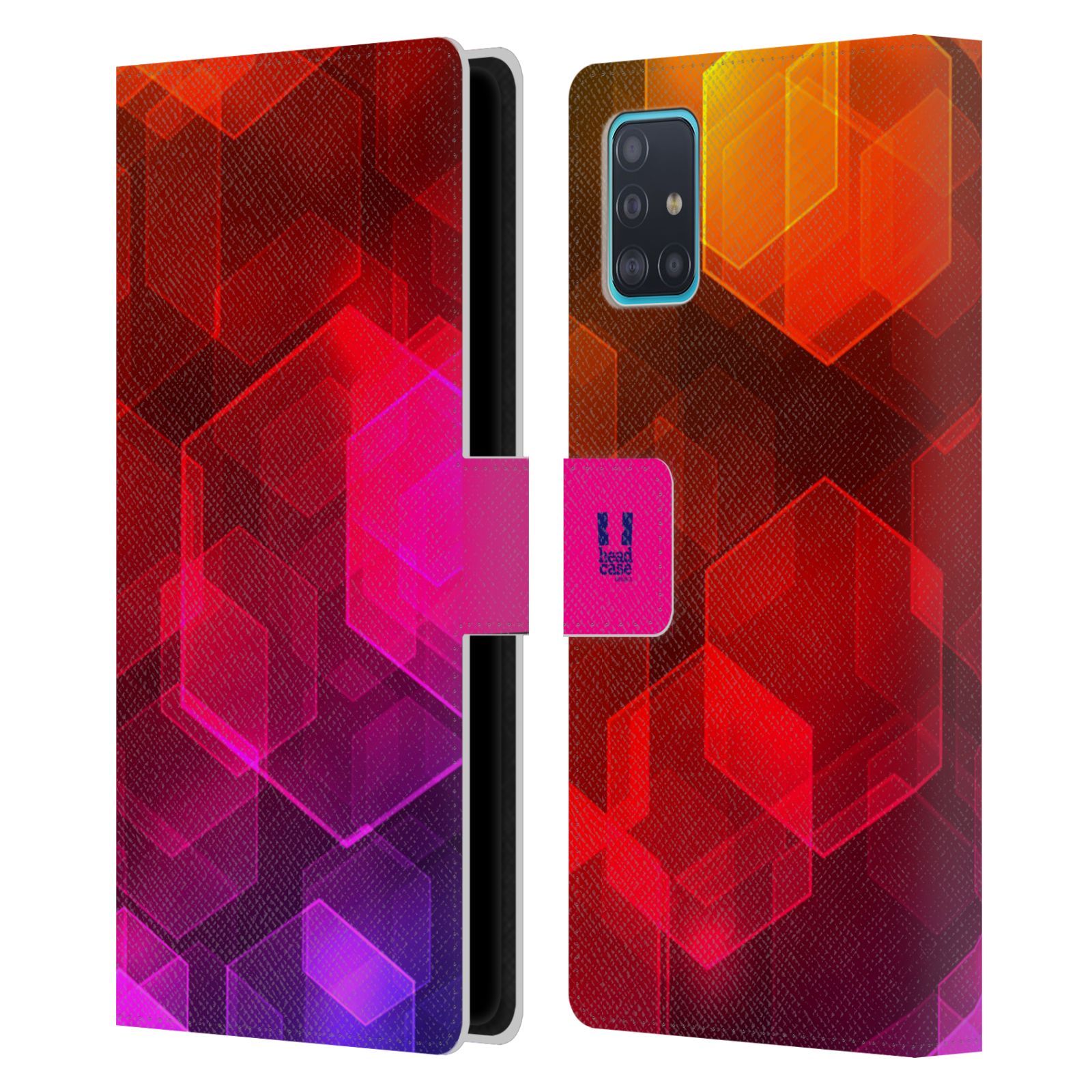 Pouzdro na mobil Samsung Galaxy A51 (A515F) BOKEH zářící vzor hexagon růžová